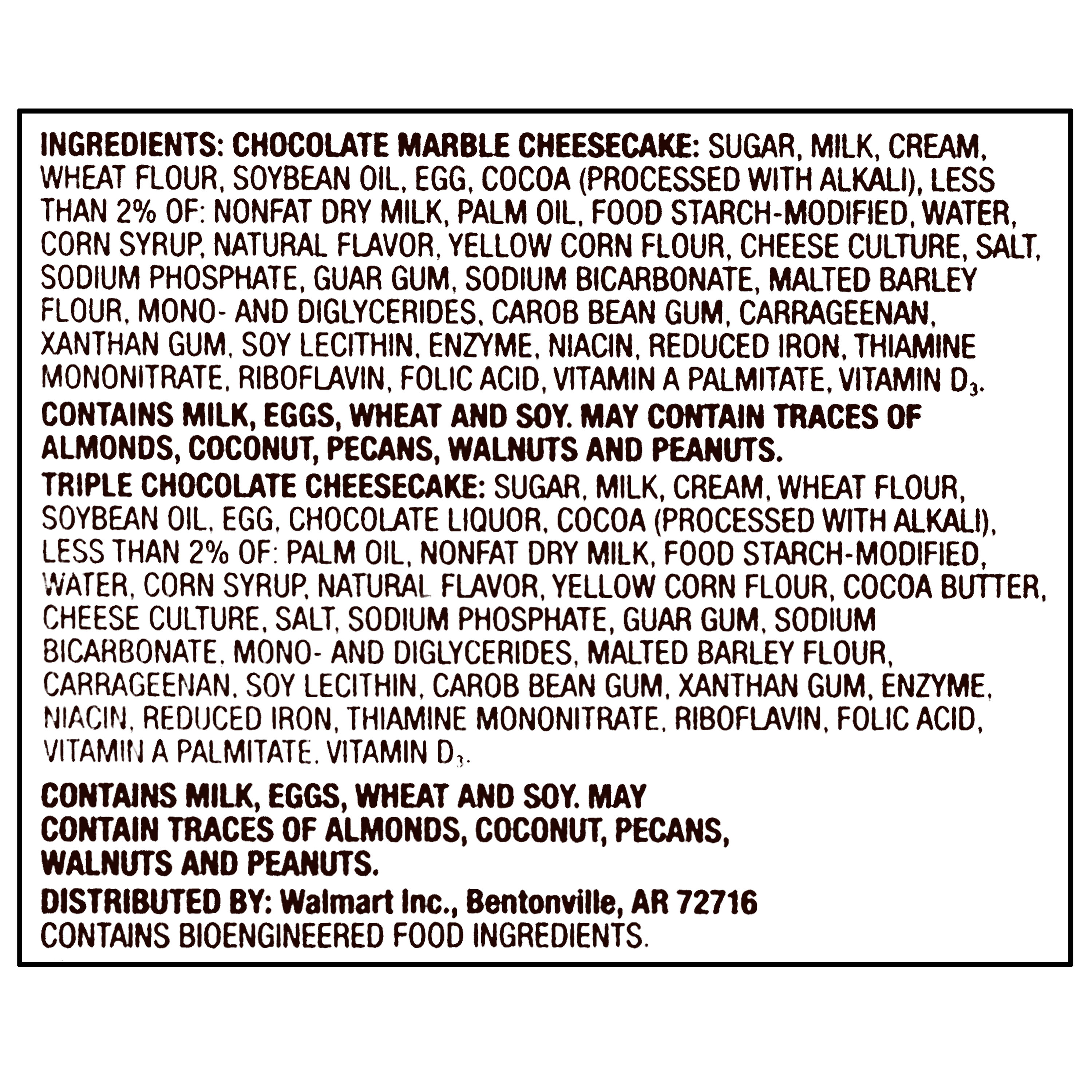 Great Value Chocolate Lovers Cheesecake Sampler, 12 oz, 4 Slices thumbnail 4