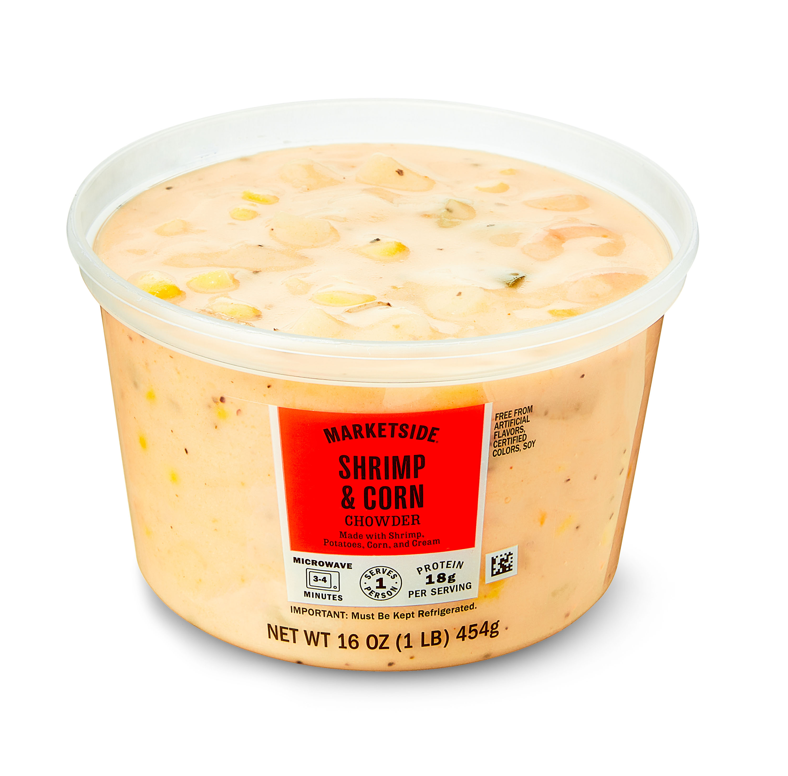 Marketside Shrimp & Corn Chowder, Fresh Deli Soup, 16 oz Cup thumbnail 3