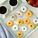 Freshness Guaranteed Birthday Cake Iced Mini Donuts, 8 oz, 12 Count, Soft and Chewy Snack thumbnail 2