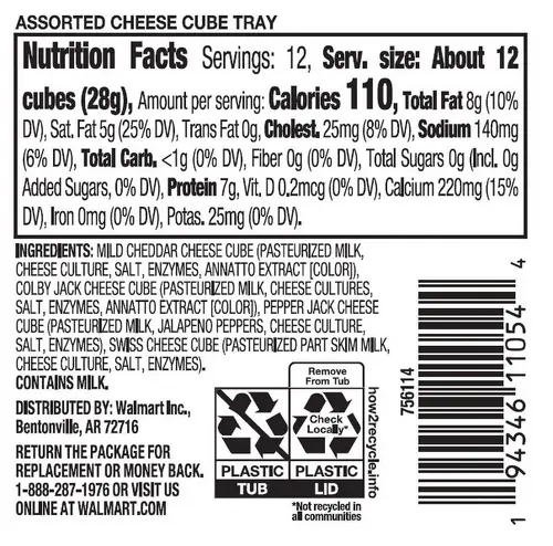 Prima Della Assorted Cheese Cube Tray, 12 oz (Fresh, Plastic Cup) thumbnail 4