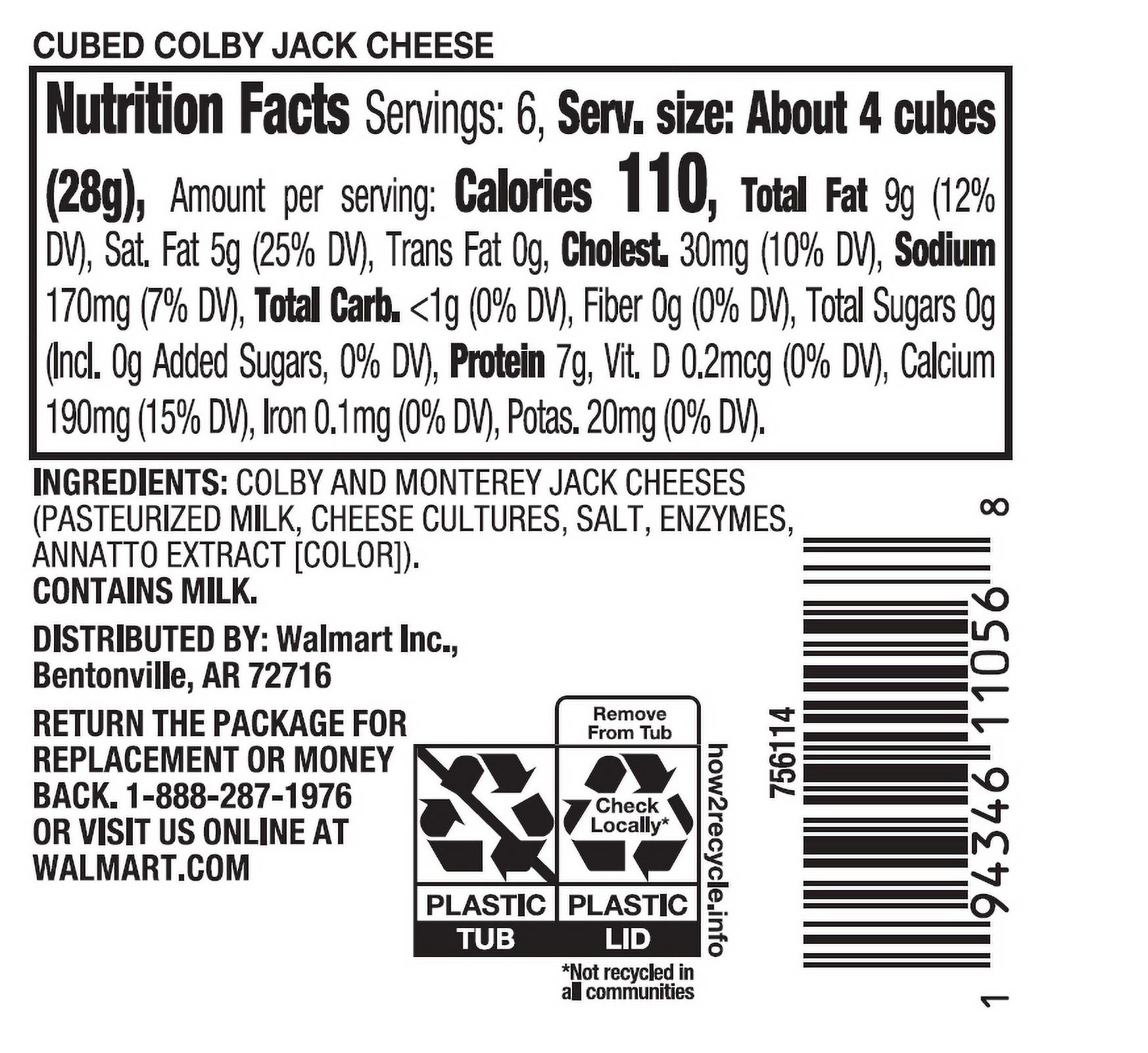 Prima Della Cubed Colby Jack Cheese Cup, 6 oz (Fresh, Plastic Cup) thumbnail 4