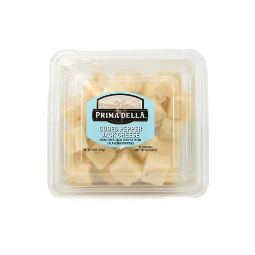 Prima Della Cubed Pepper Jack Cheese Cup, 6 oz (Fresh, Plastic Cup)