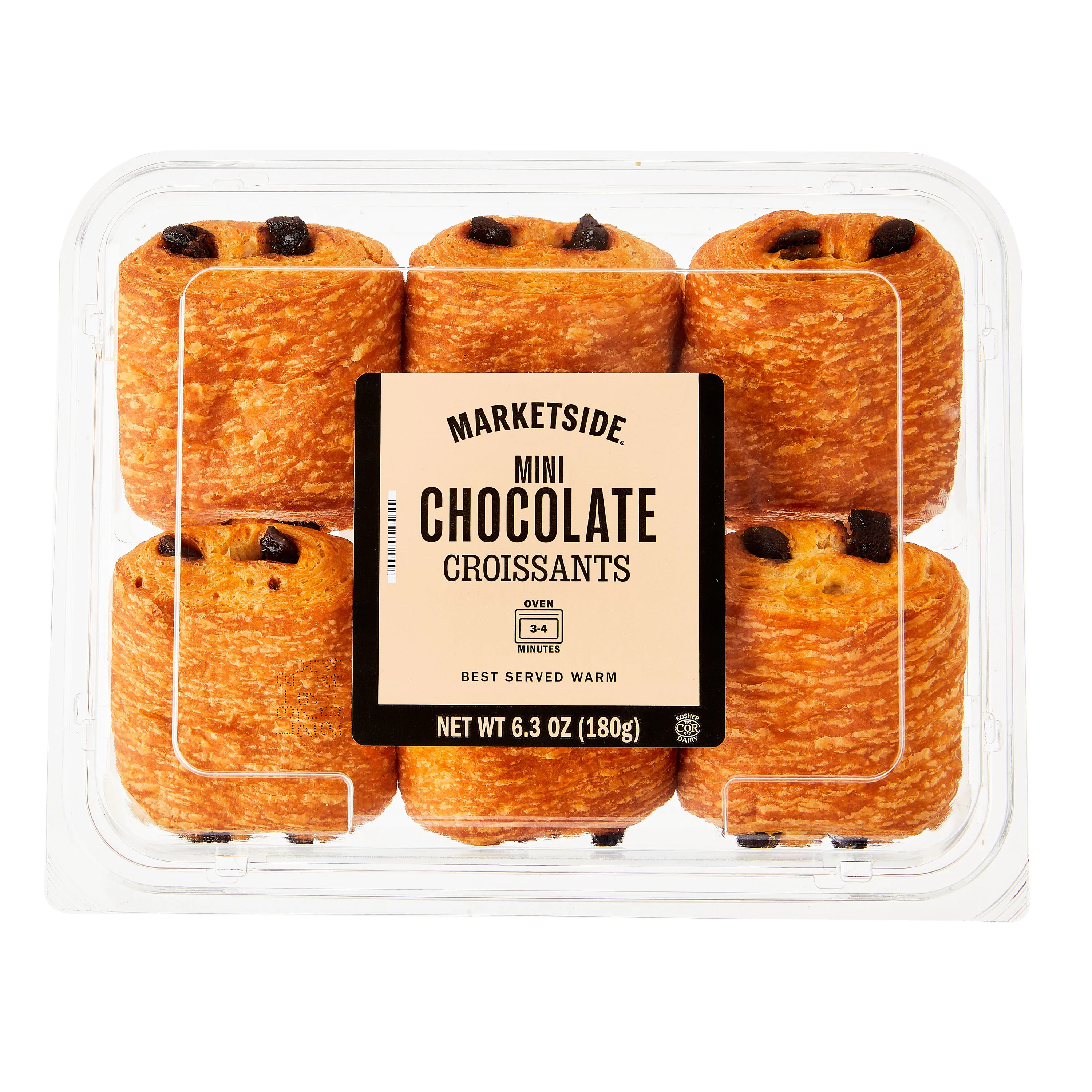 Marketside Mini Chocolate Croissants, 6.35 oz, 6 Count