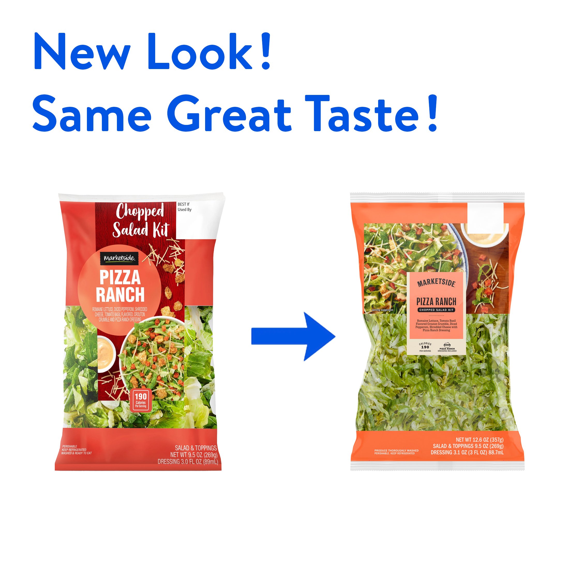 Marketside Pizza Ranch Chopped Salad Kit, 9.5 oz Bag thumbnail 2