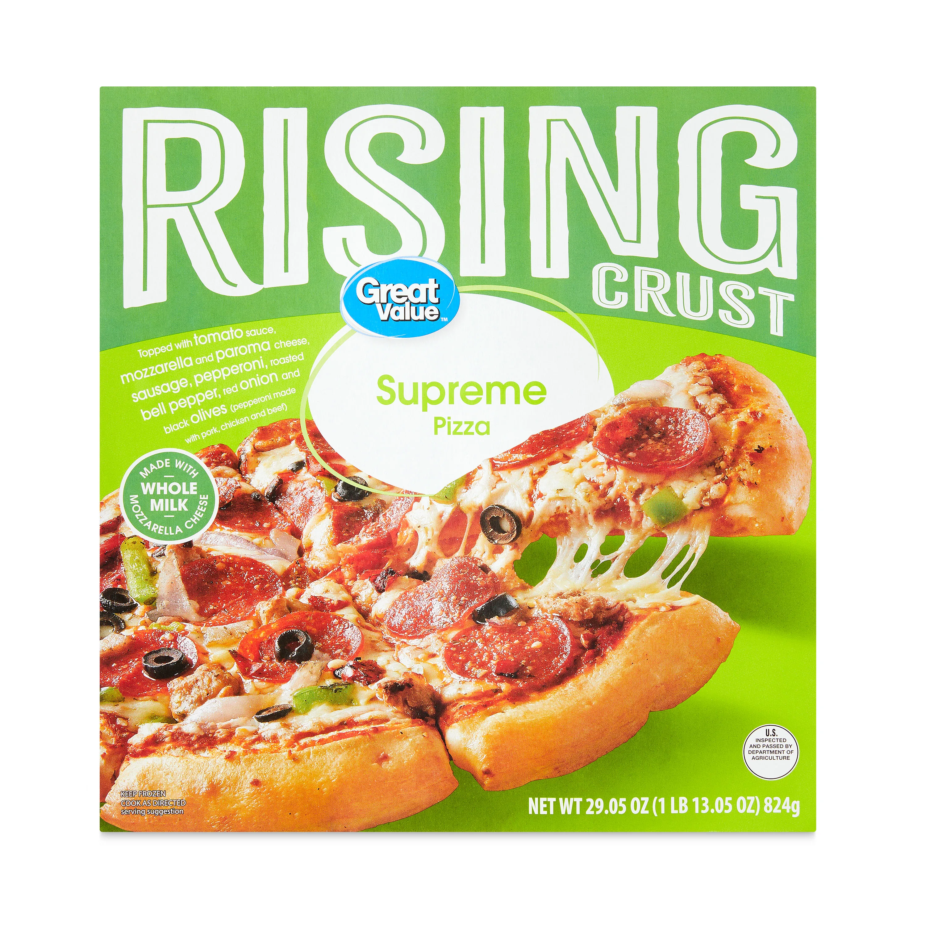 Great Value Rising Crust Supreme Pizza, 29.05 oz (Frozen)