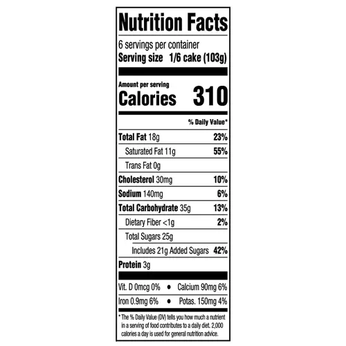 Marketside Cookies and Cream Ice Cream Cake, Vanilla Ice Cream with Cookie Pieces, Serves 10, 30oz thumbnail 4