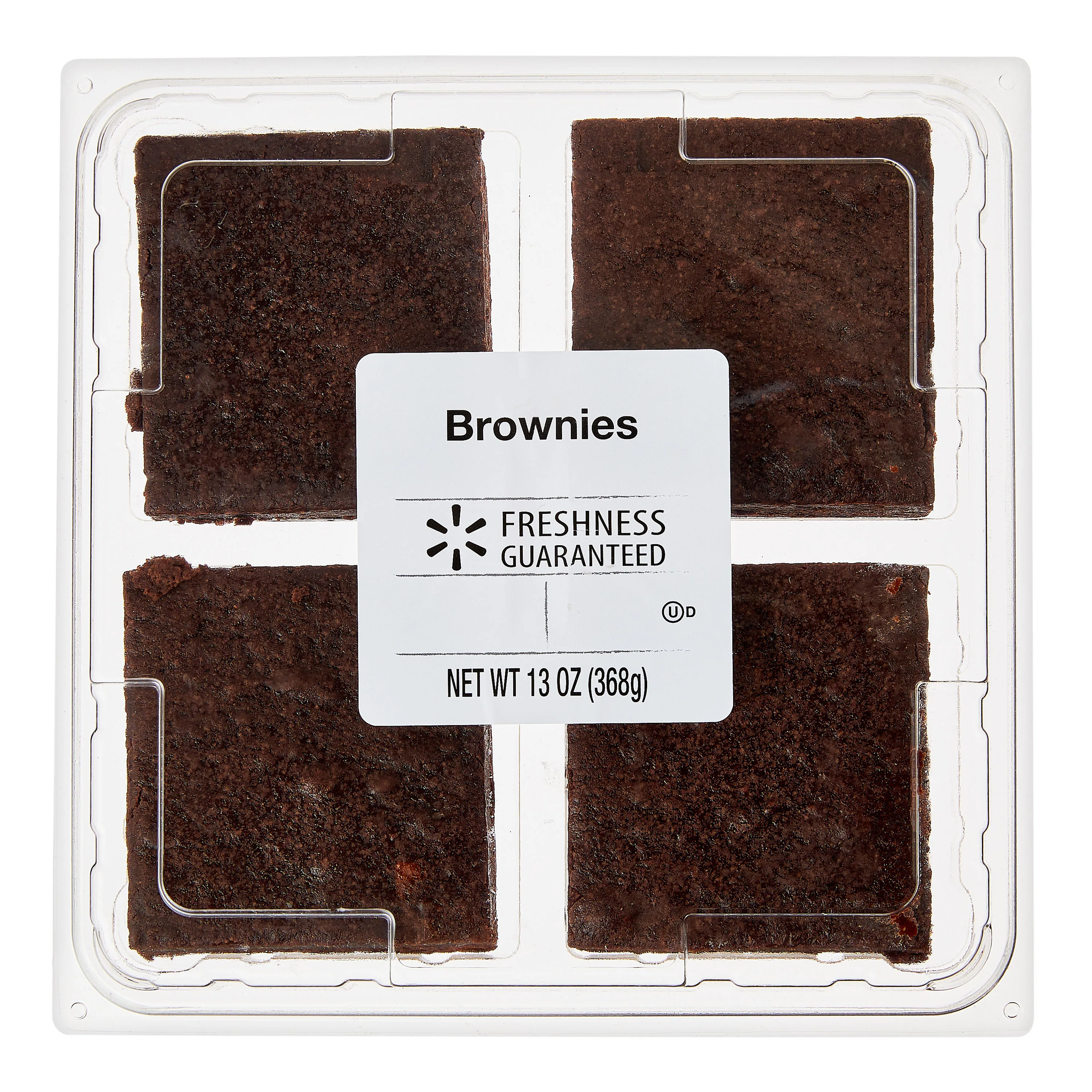 Freshness Guaranteed Chocolate Brownies, 13 oz Clamshell, 4 Count