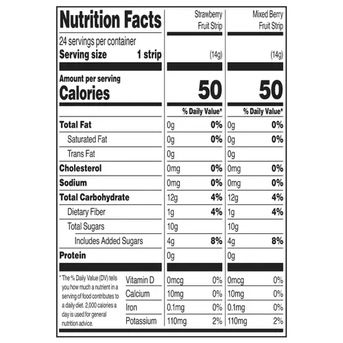 bettergoods Mixed Berry and Strawberry Fruit Strips Variety Pack, 0.5 oz, 24 Count thumbnail 4