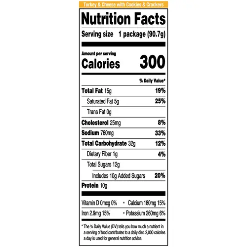 Great Value Turkey and Cheese Snack Builders with Cookies, 3.20 oz (Refrigerated) thumbnail 4