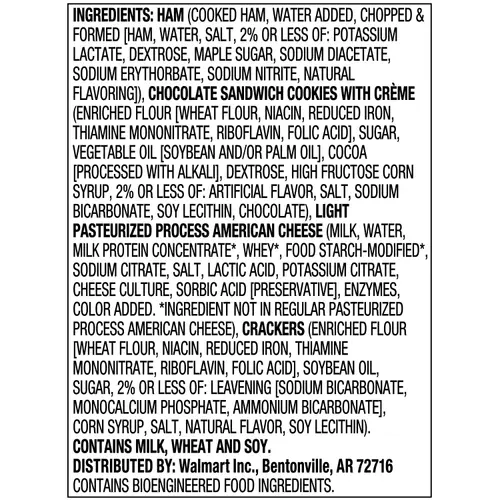 Great Value Ham and Cheese Snack Builders with Cookies, 3.20 oz (Refrigerated) thumbnail 4