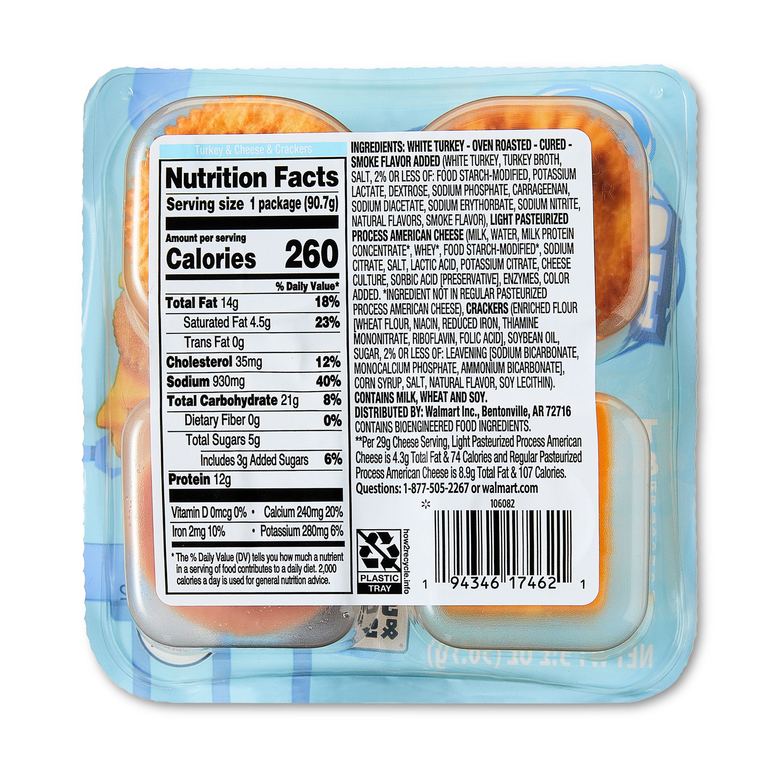 Great Value Turkey and Cheese Snack Builders, 3.20 oz (Refrigerated) thumbnail 2