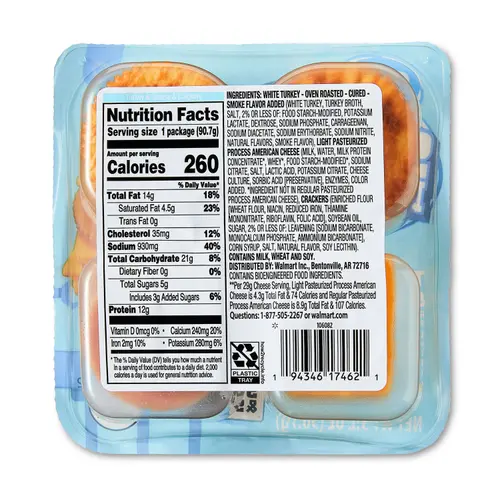 Great Value Turkey and Cheese Snack Builders, 3.20 oz (Refrigerated) thumbnail 2