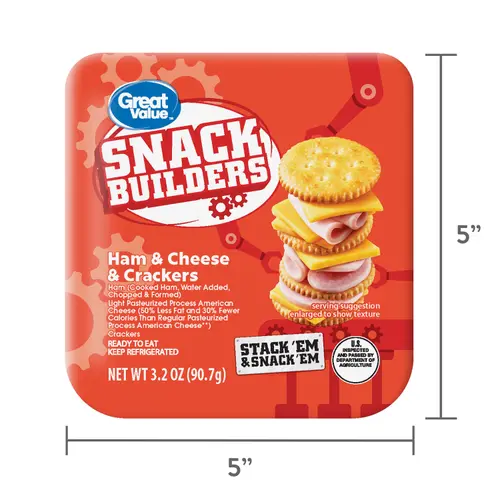 Great Value Ham and Cheese Snack Builders, 3.20 oz (Refrigerated) thumbnail 4