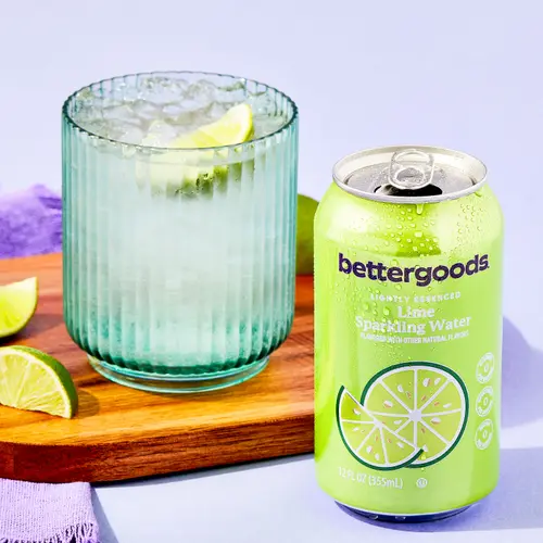 bettergoods Lime Flavored Sparkling Water, 12 fl oz, 8 Cans thumbnail 2