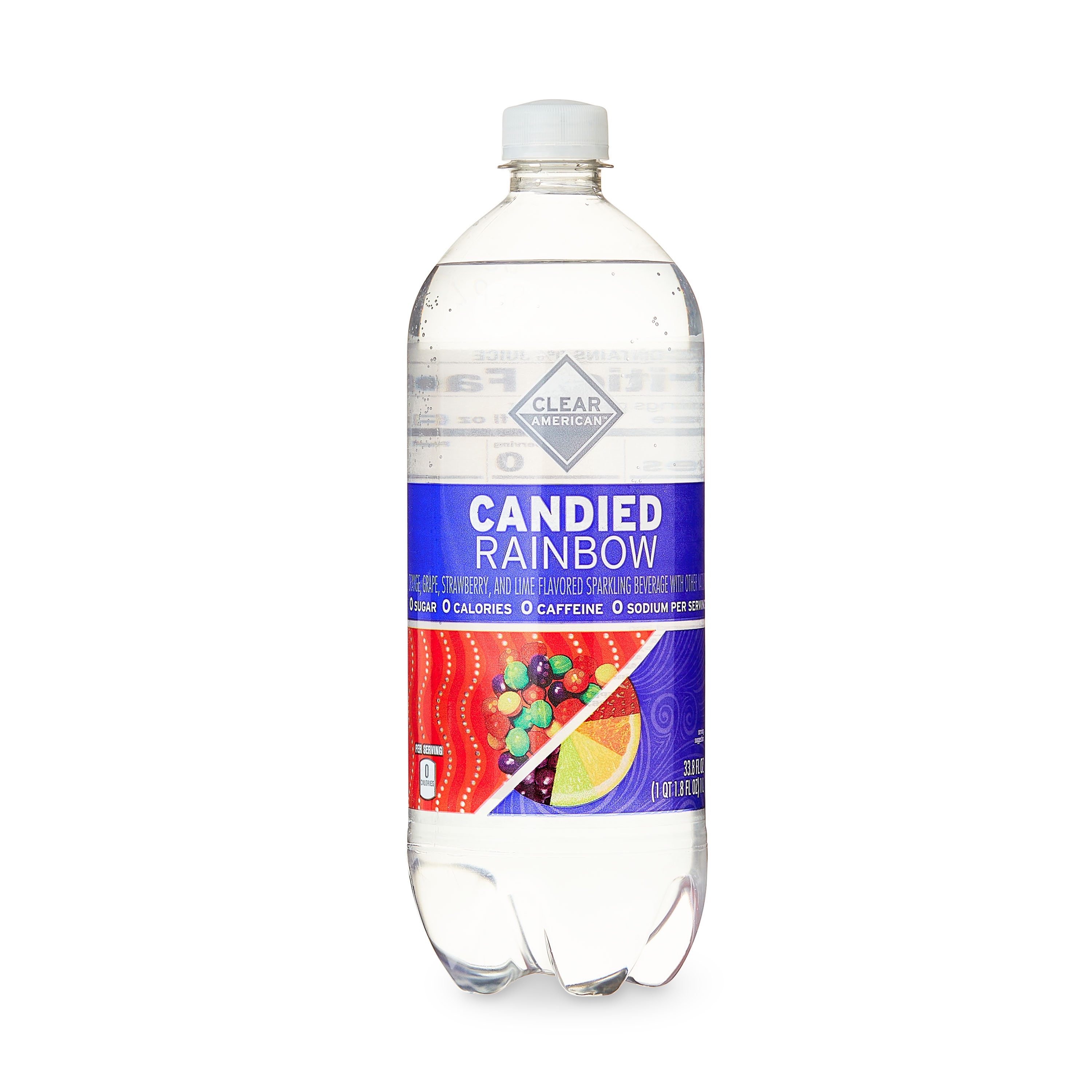 Clear American Sparkling Water, Candied Rainbow, 33.8 fl oz thumbnail 2