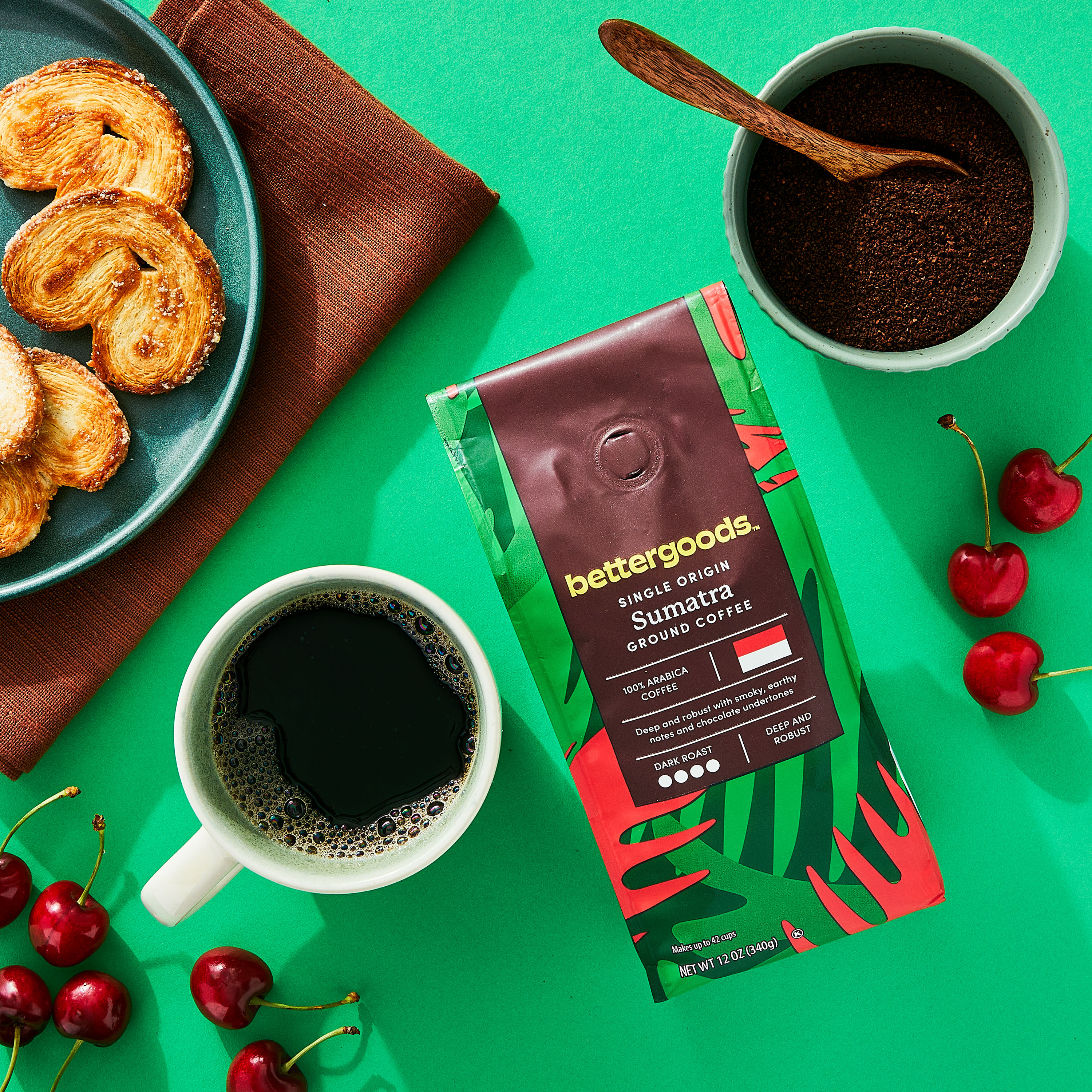 bettergoods Sumatra Single Origin Ground Coffee, Dark Roast,12 oz thumbnail 2
