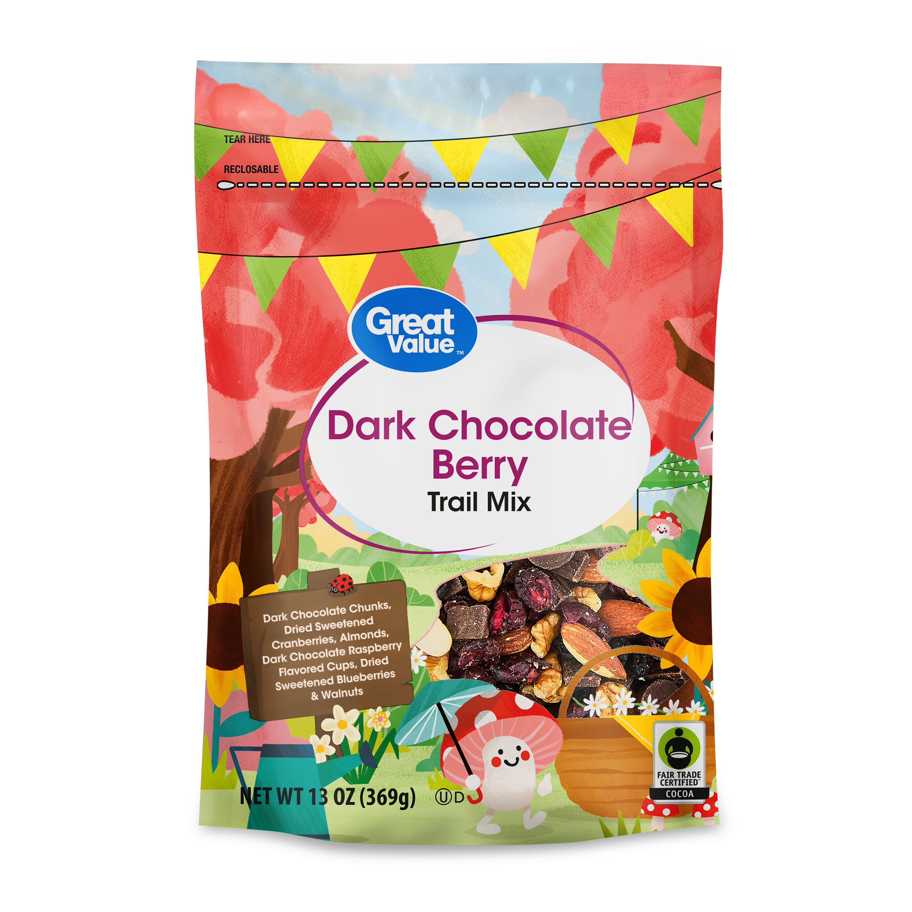 Great Value Dark Chocolate Berry Trail Mix, 13 oz