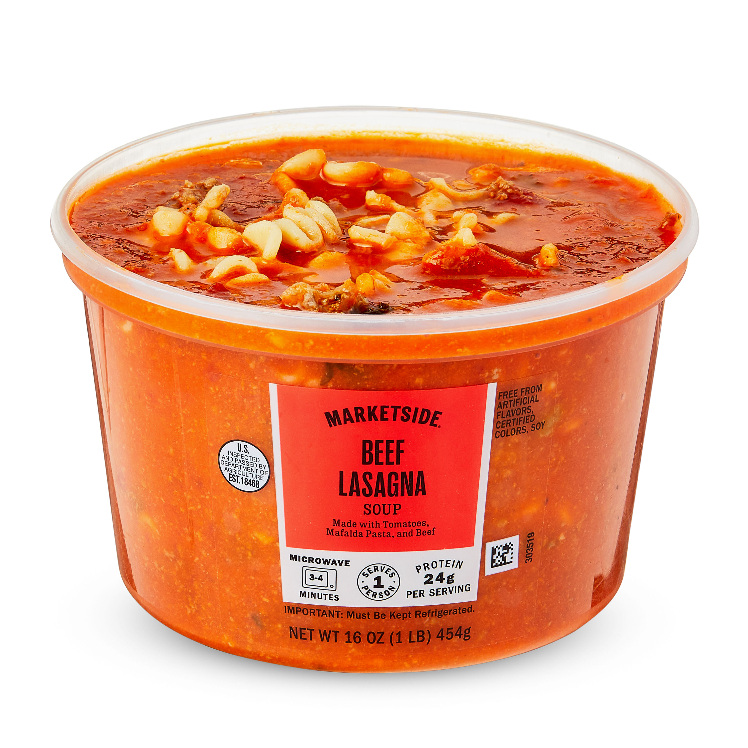 Marketside Beef Lasagna Soup, Fresh Deli Soup, 16 oz Cup thumbnail 2