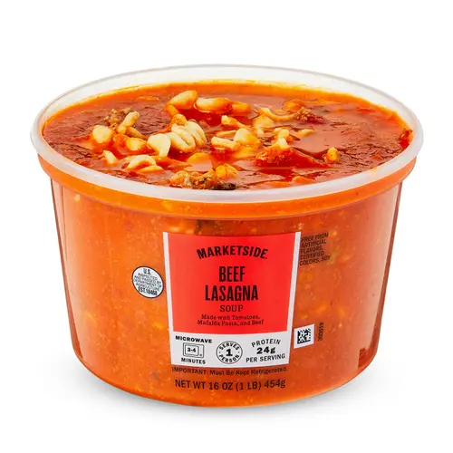 Marketside Beef Lasagna Soup, Fresh Deli Soup, 16 oz Cup thumbnail 2