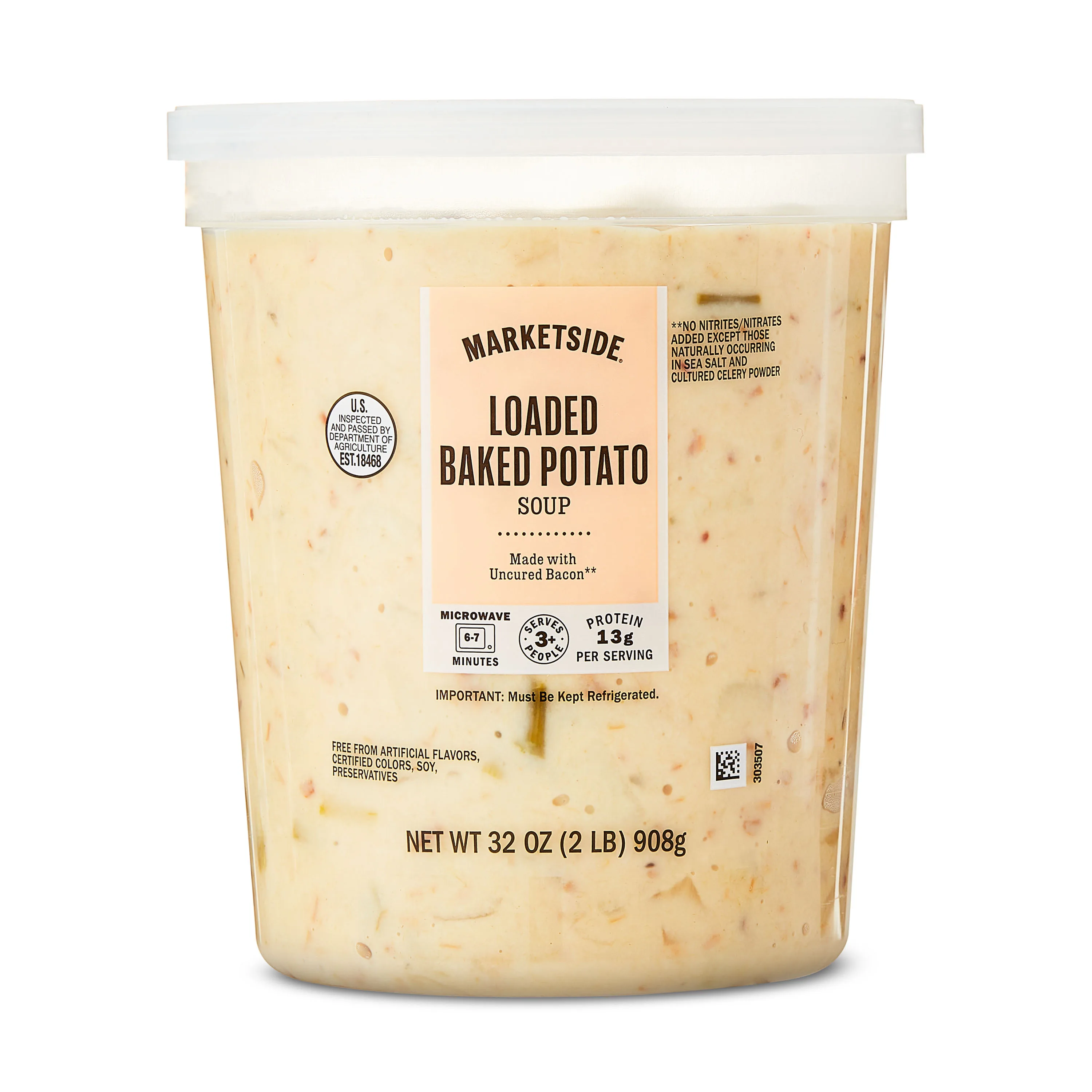 Marketside Loaded Potato Soup, Fresh Deli Soup, 32 oz Cup