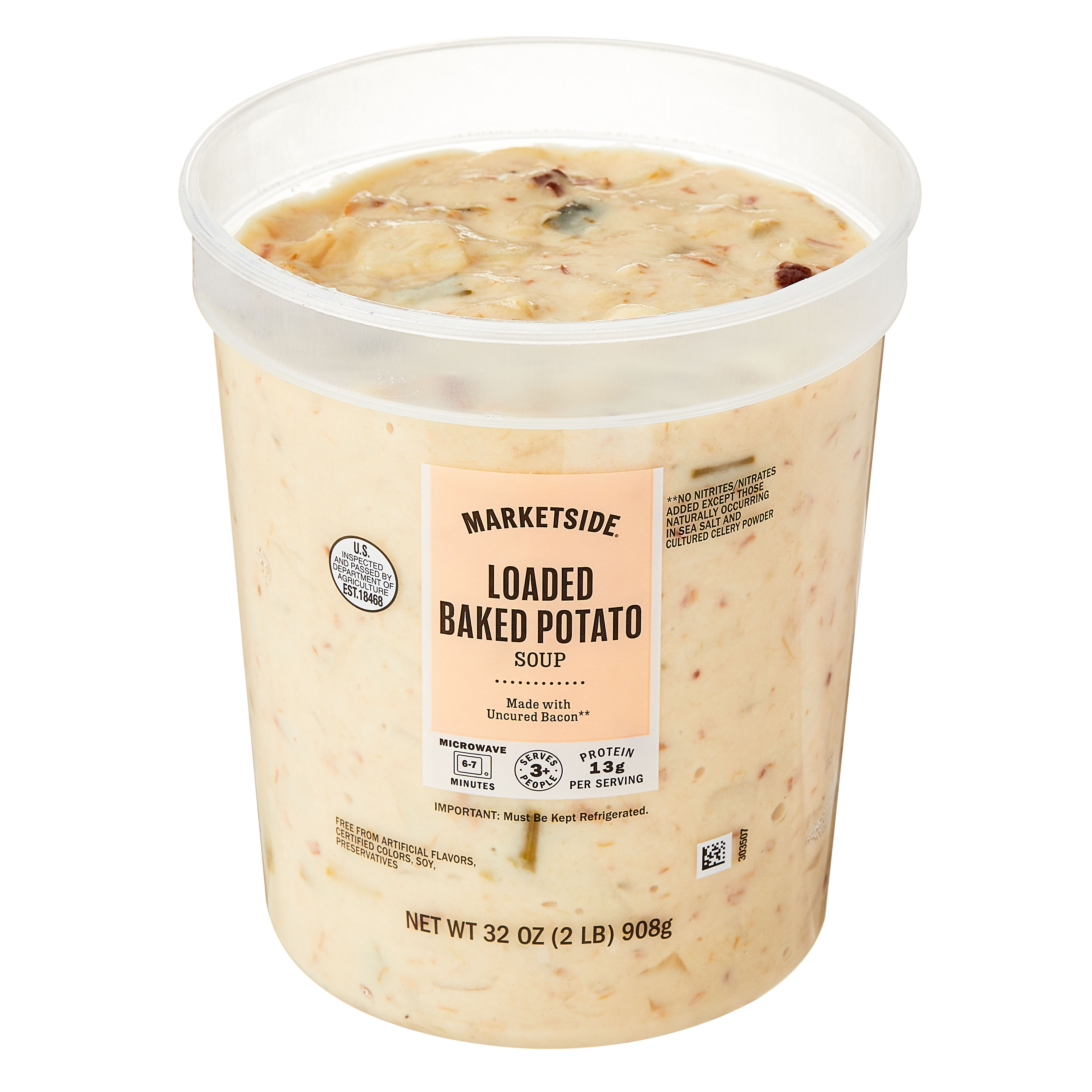 Marketside Loaded Potato Soup, Fresh Deli Soup, 32 oz Cup thumbnail 2