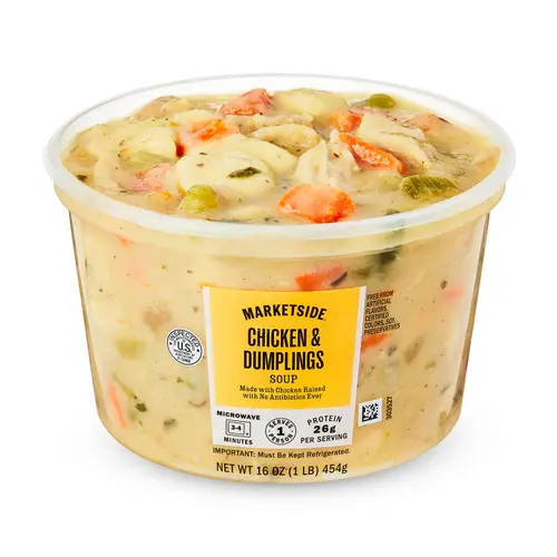 Marketside Chicken & Dumplings Soup, Fresh Deli Soup, 16 oz Cup thumbnail 2