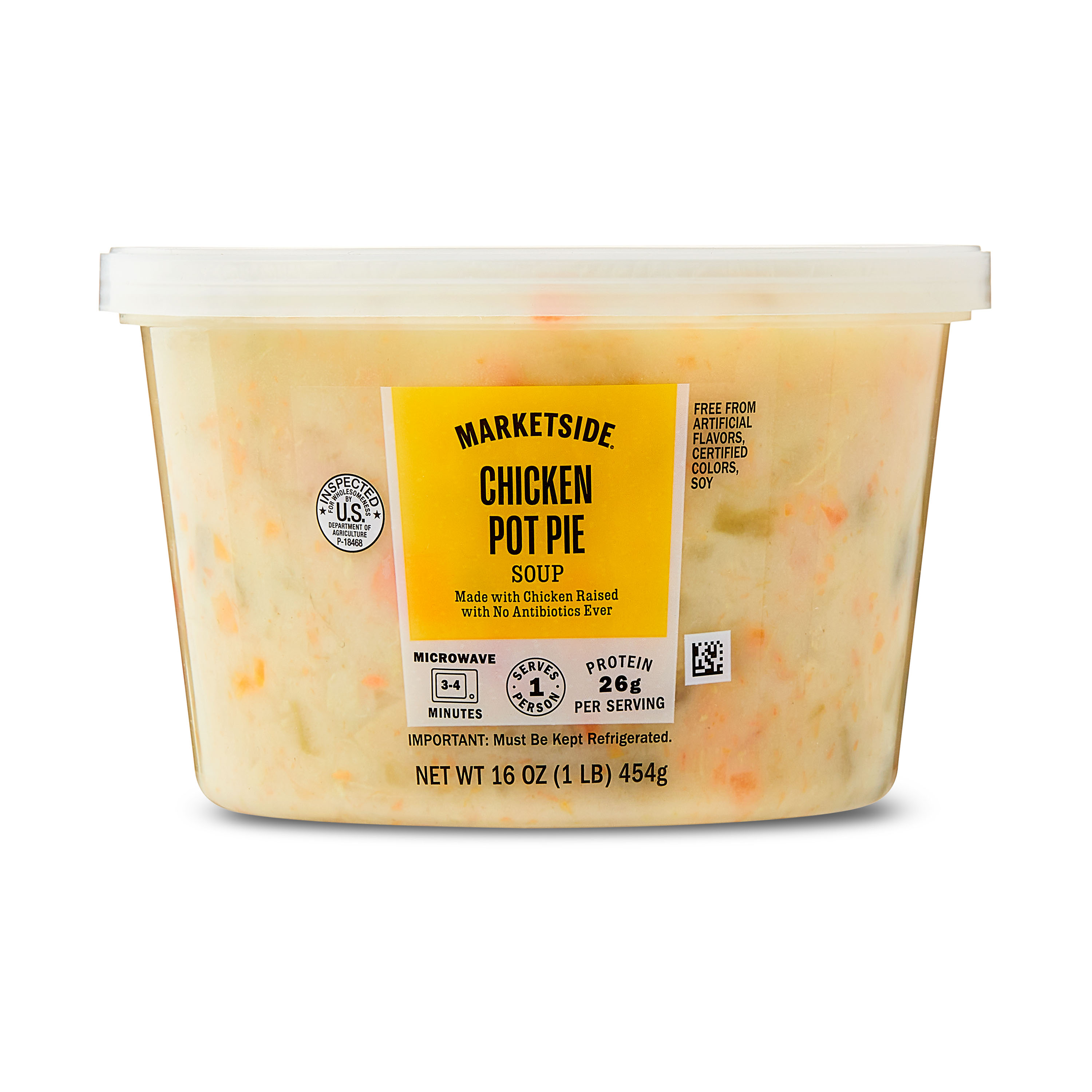 Marketside Chicken Pot Pie Soup, Fresh Deli Soup, 16 oz Cup