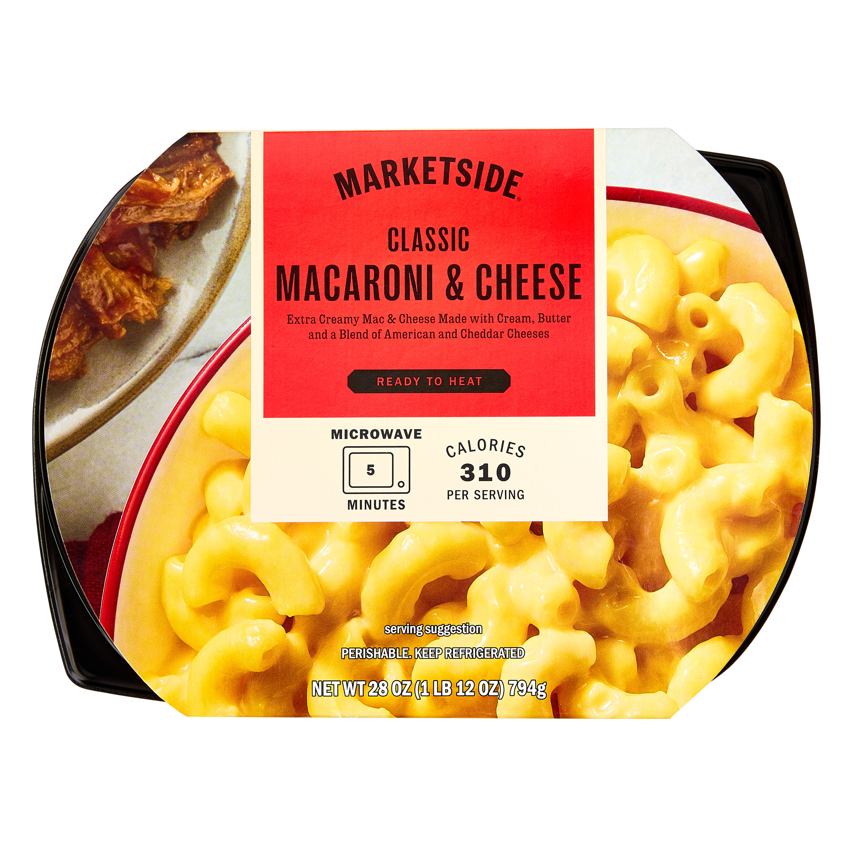 Marketside Ready to Heat Classic Macaroni & Cheese, Family Size Tray, 28 oz (Refrigerated)