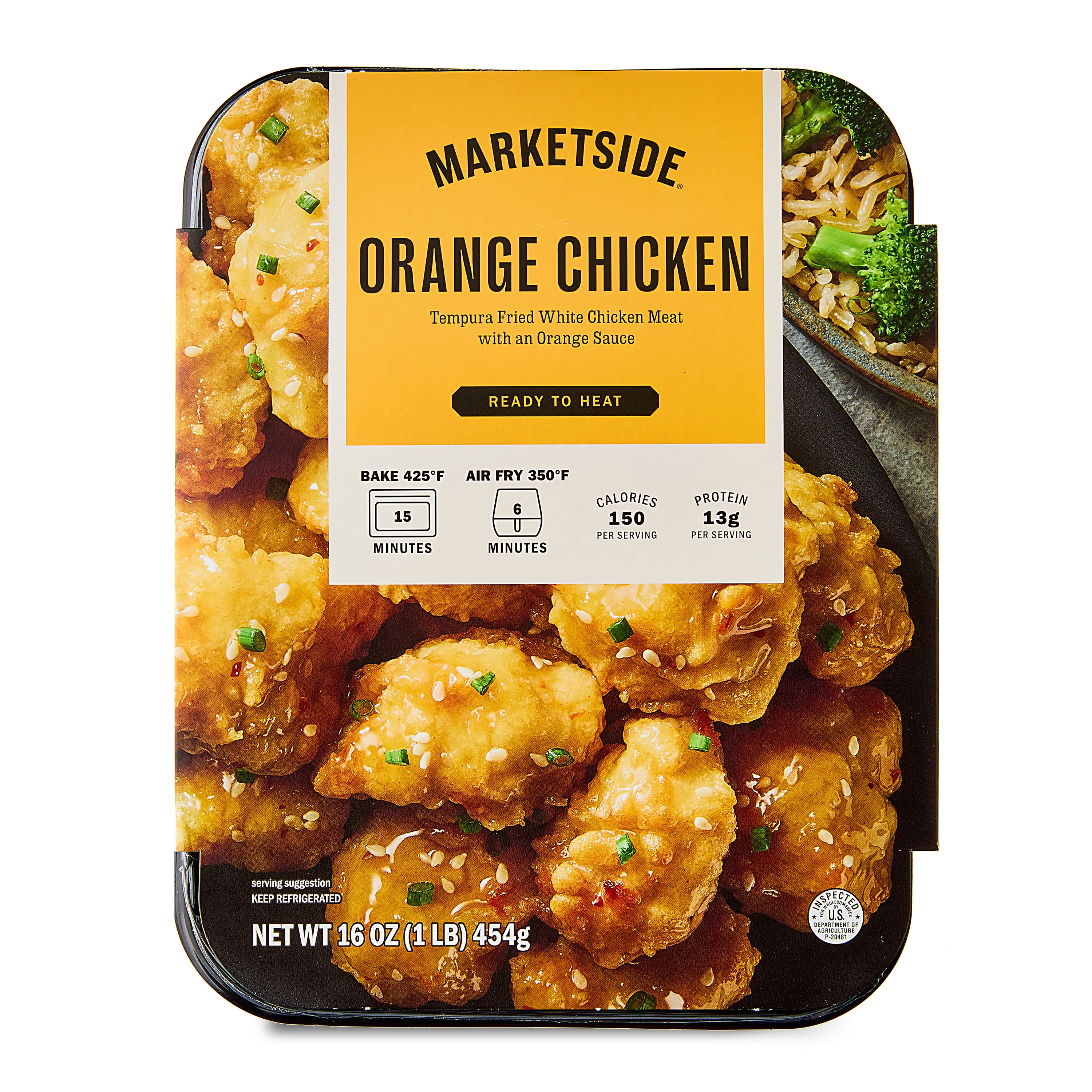 Marketside Ready to Heat Orange Chicken, 16 oz, Refrigerated