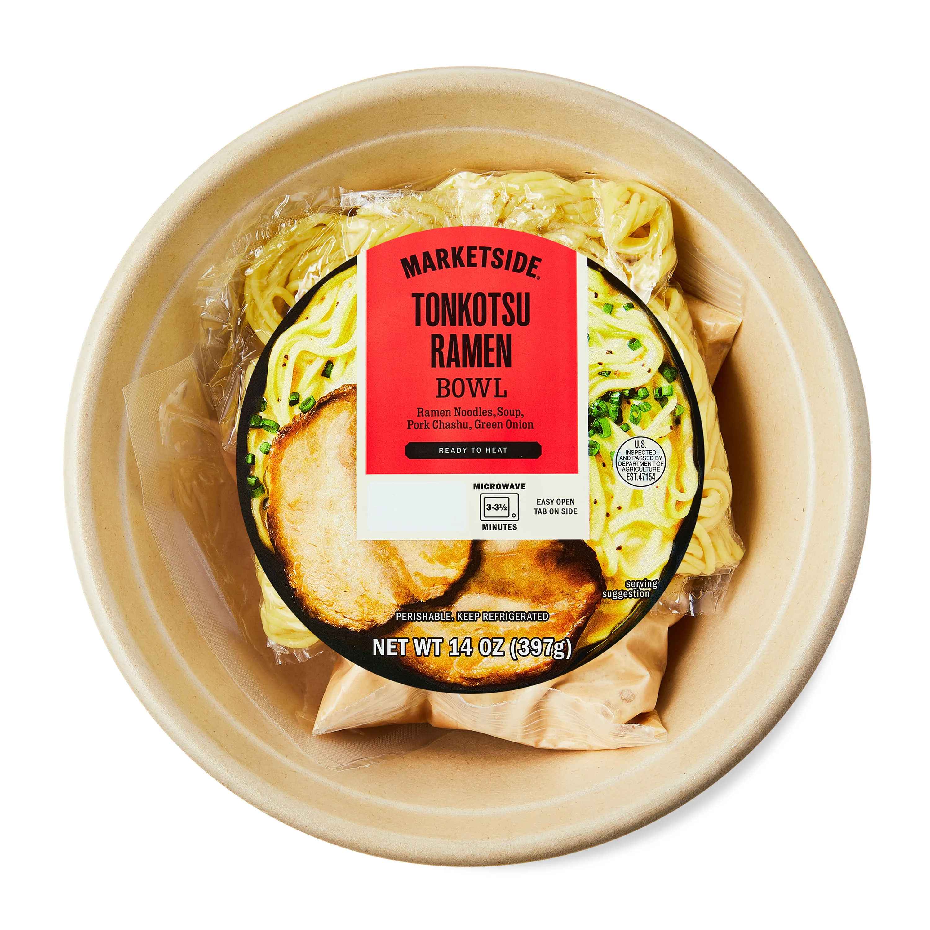 Marketside Ready to Heat Tonkatsu Ramen Bowl, 14 oz (Refrigerated)