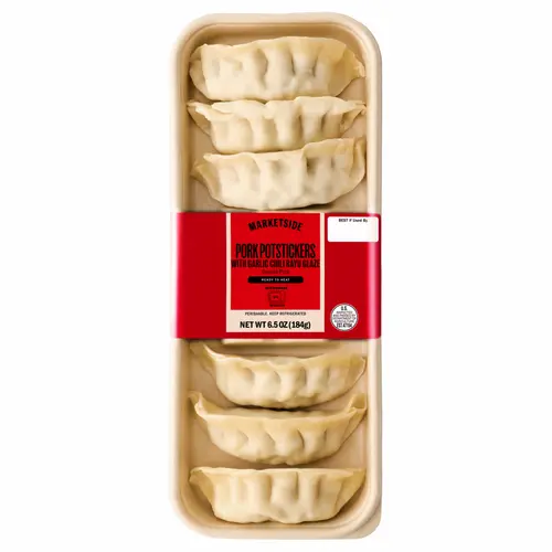 Marketside Pork Potstickers with Garlic Chili Rayu Glaze, 6.5 oz (Refrigerated)