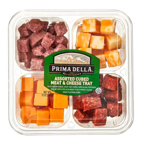 Prima Della Assorted Cubed Meat & Cheese, 12 oz, Plastic Tray (Cubed, Refrigerated)
