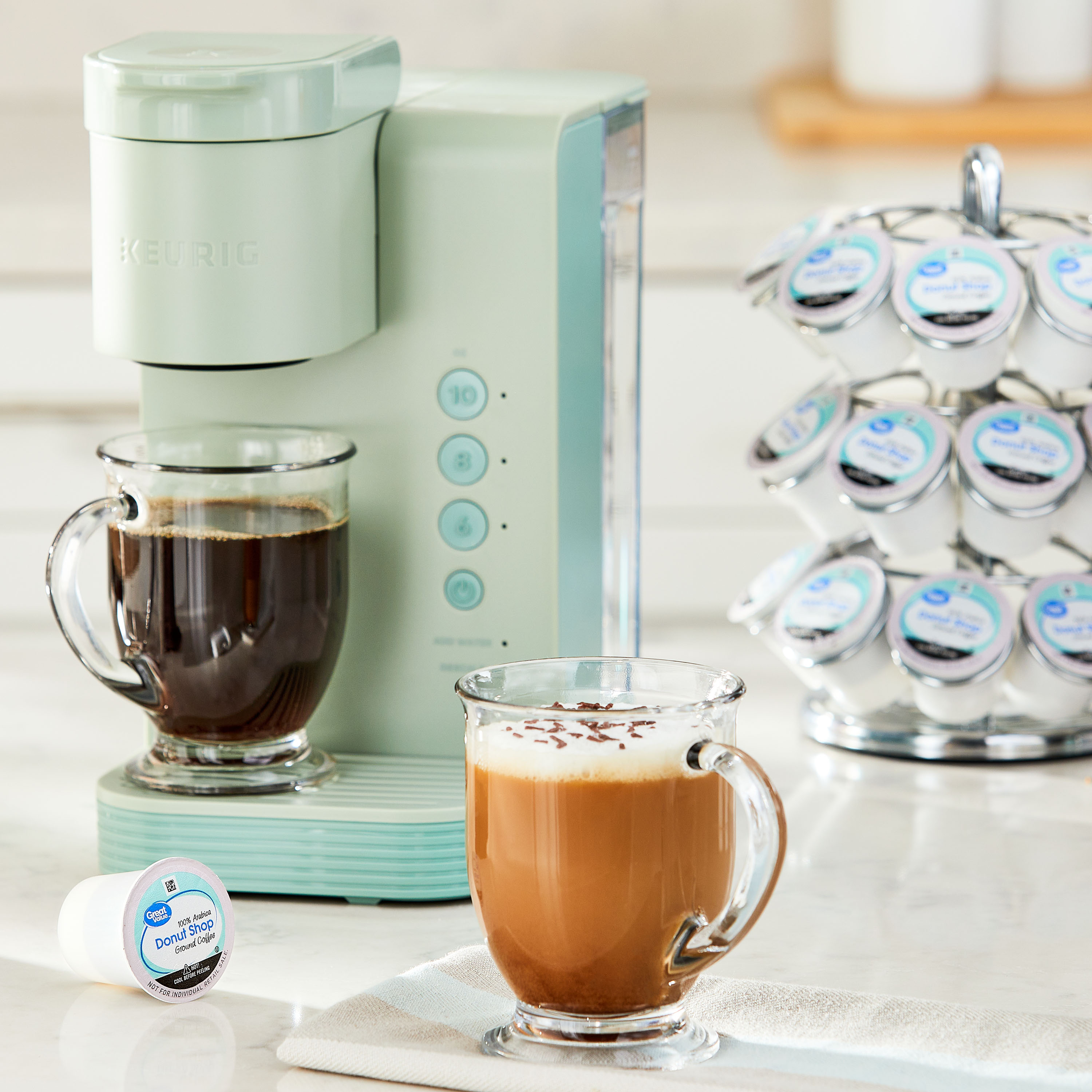 Great Value Donut Shop 100% Arabica Medium Roast Ground Coffee Pods, 38.4oz, 100 Count thumbnail 2