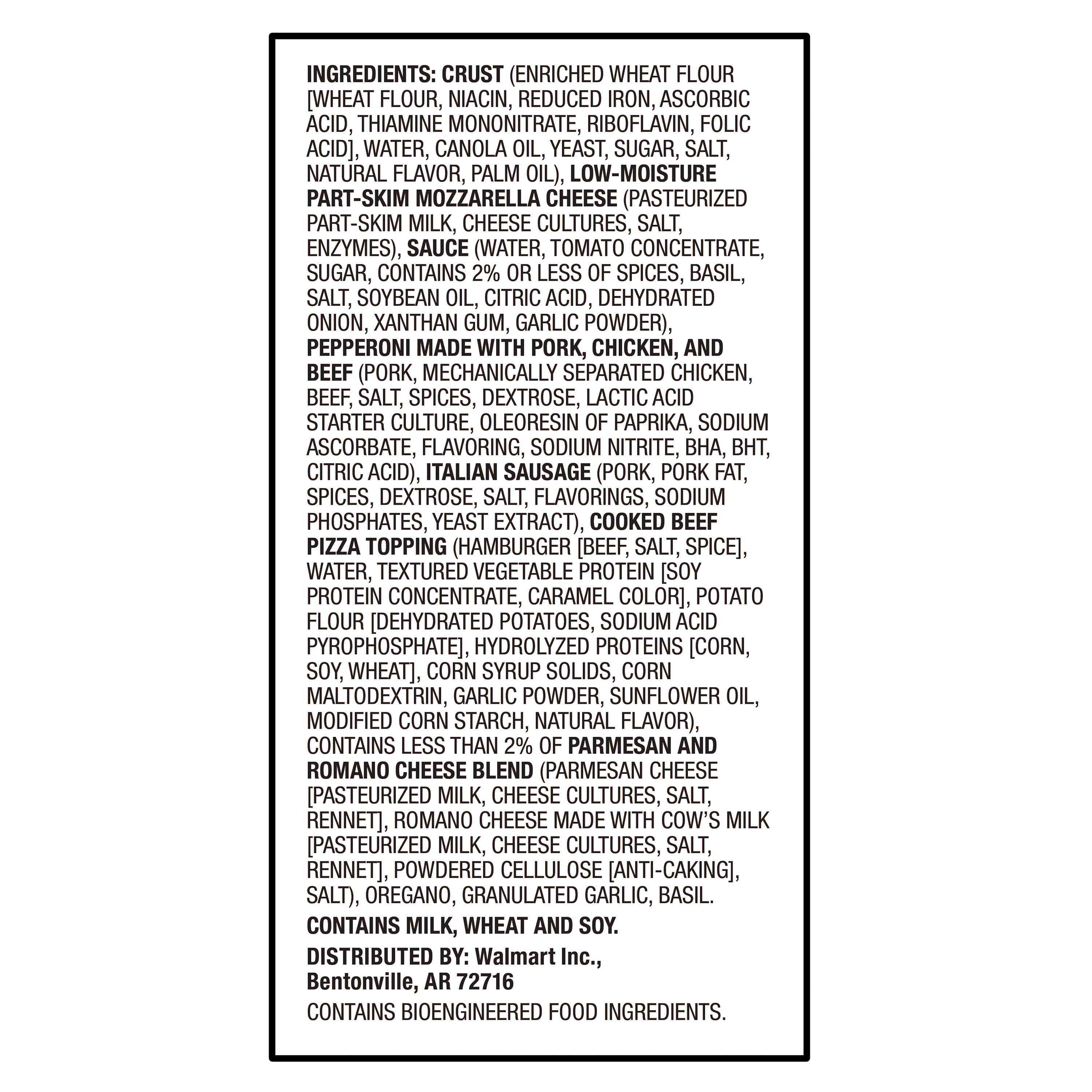 Great Value Detroit-Style 3-Meat Pizza, 25.6 oz (Frozen) thumbnail 4