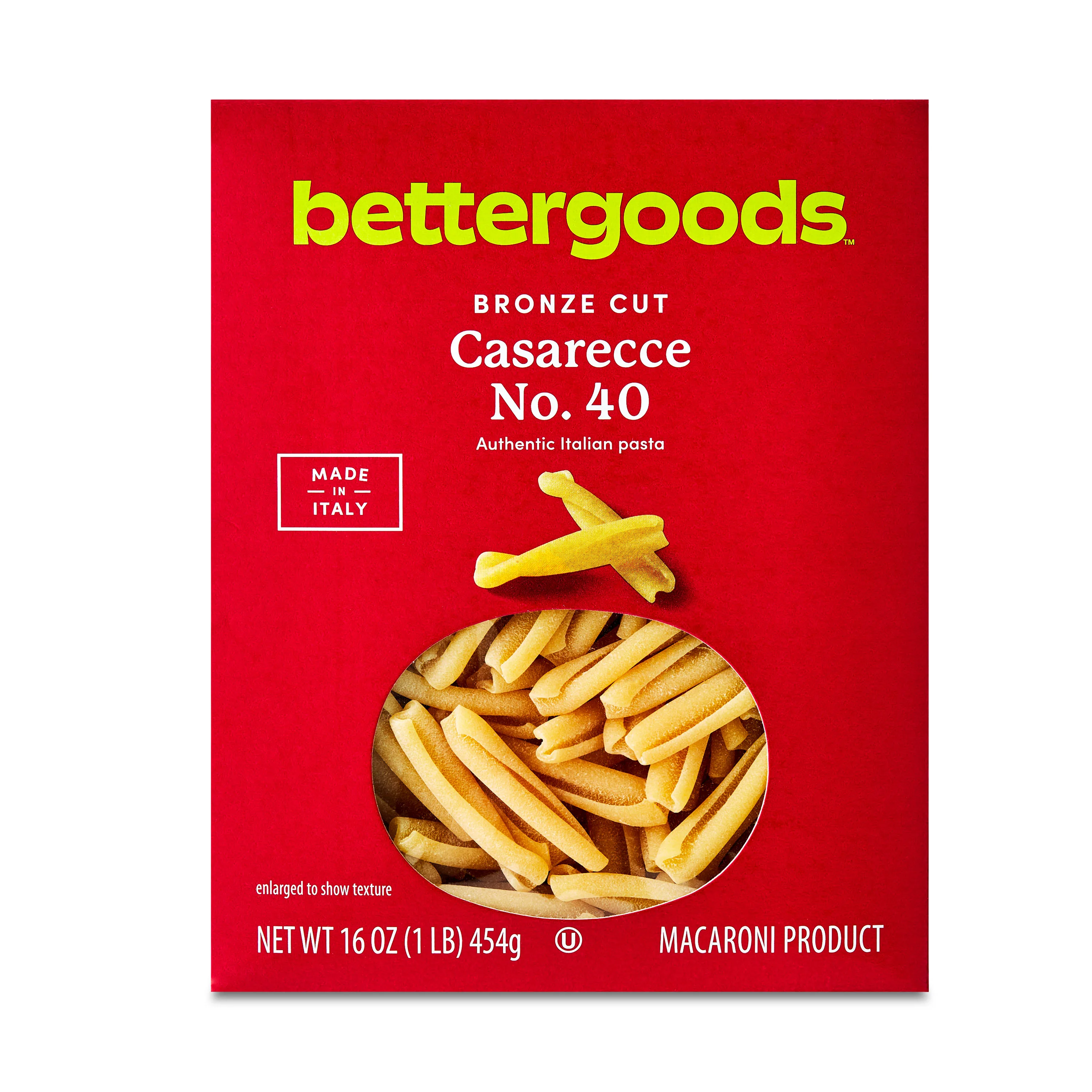 bettergoods Bronze Cut Casarecce Pasta, No. 40, 16 oz