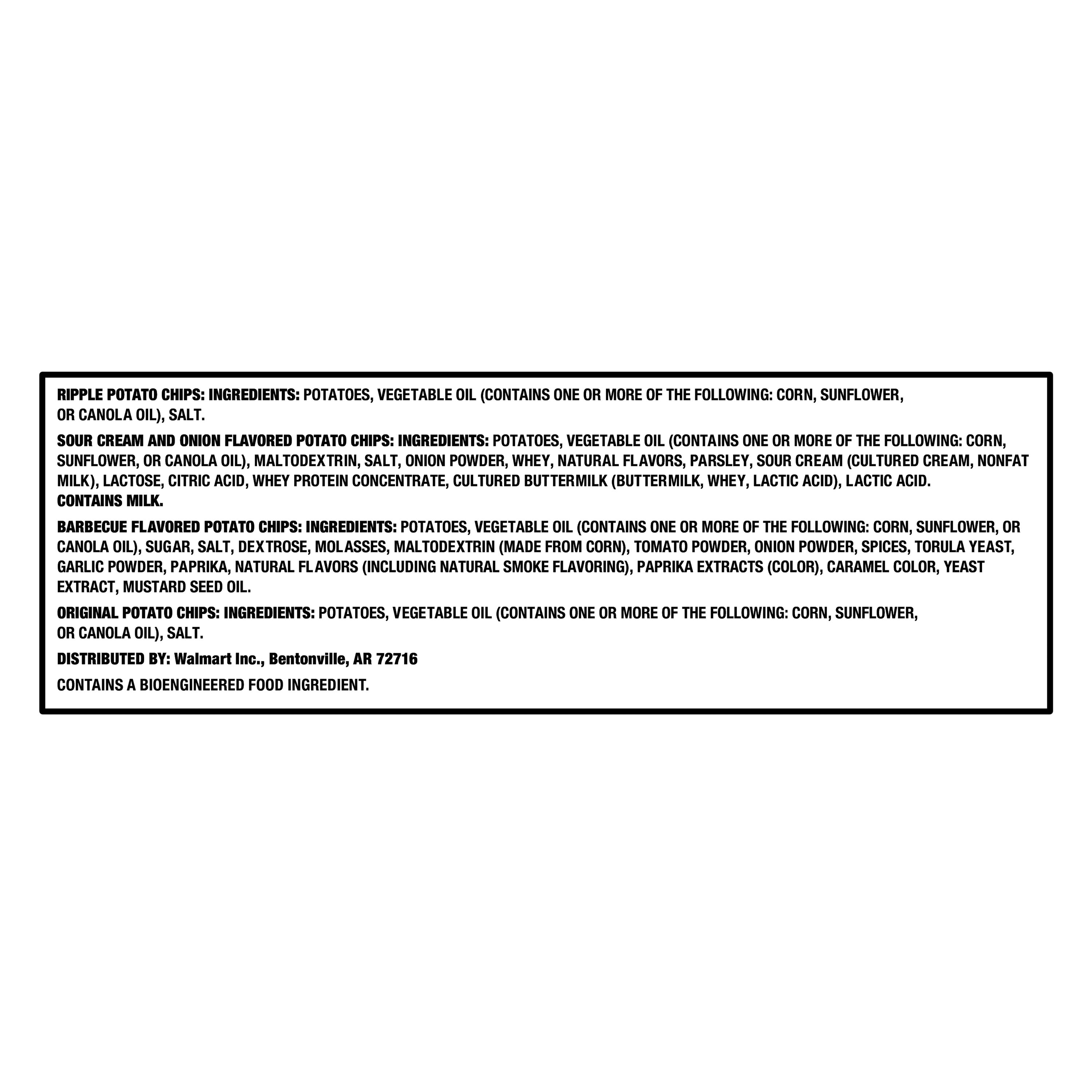 Great Value Classic Chips Variety Pack, 1 oz, 20 Count thumbnail 4