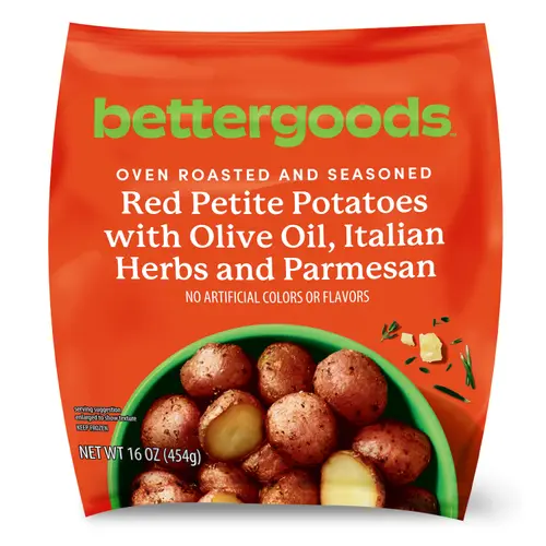bettergoods Oven Roasted and Seasoned Red Petite Potatoes with Olive Oil, Italian Herbs and Parmesan, 16 oz (Frozen)