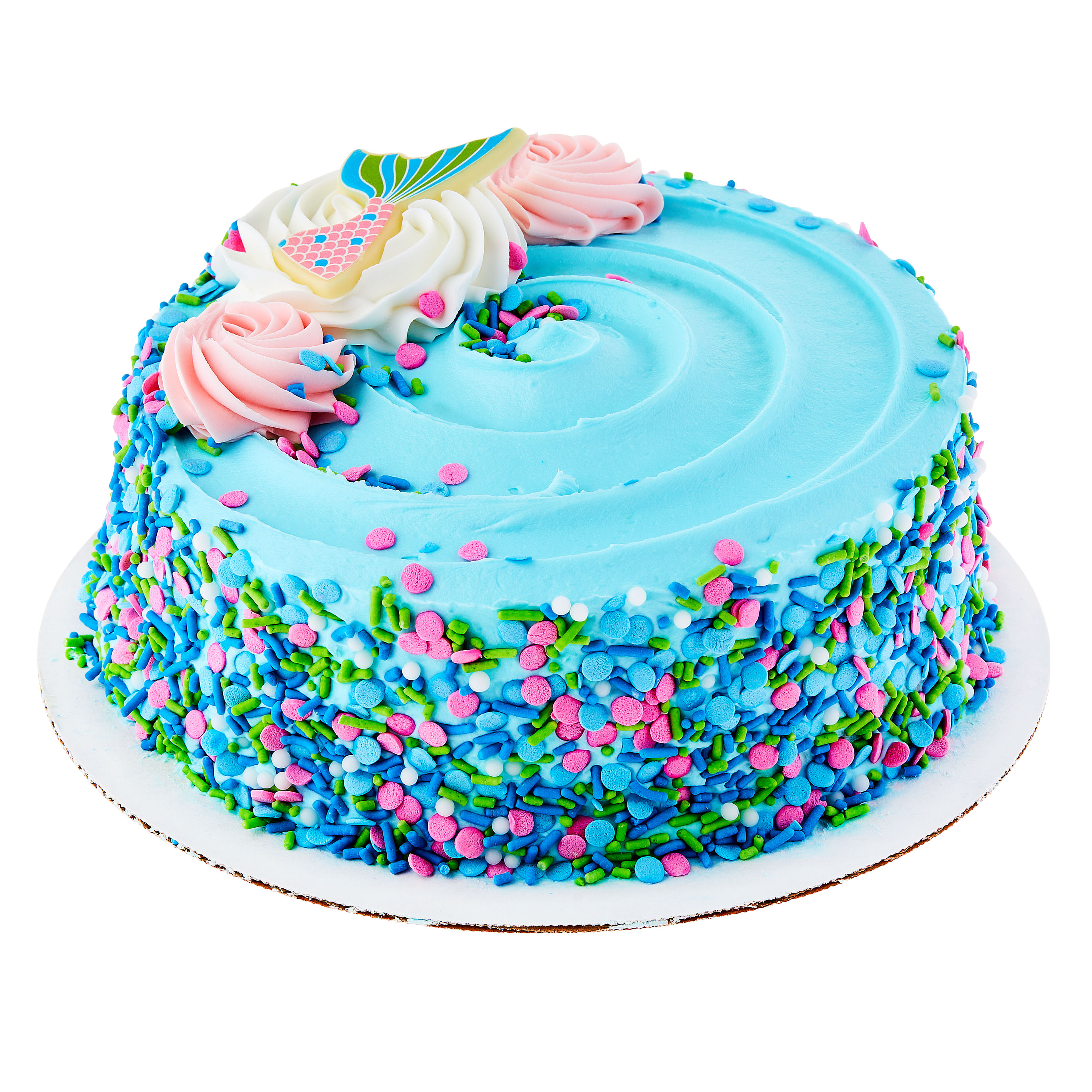 Freshness Guaranteed 7-inch Color Blast Mermaid Cake, 33oz, Marble Cake, Refrigerated