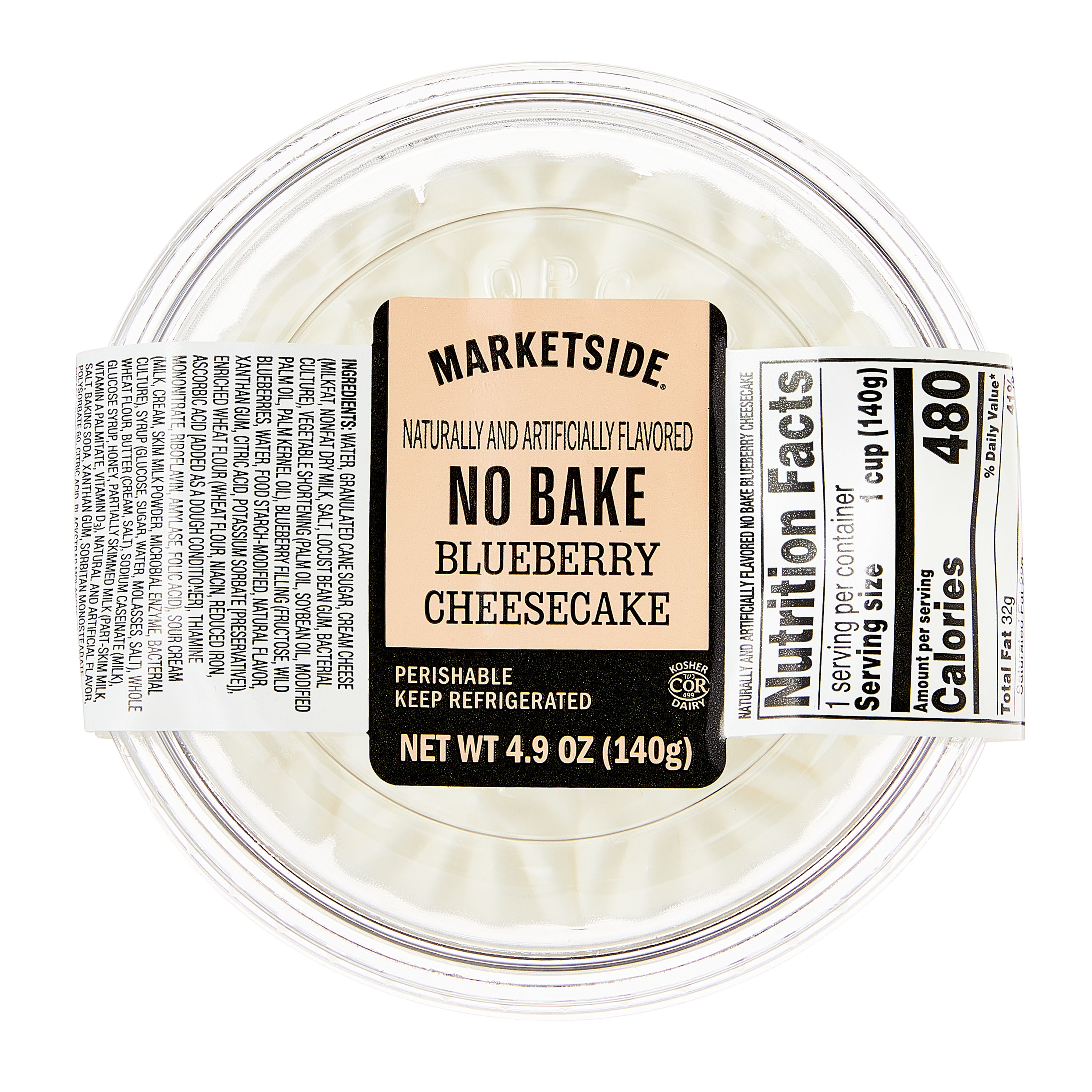 Marketside No Bake Blueberry Cheesecake Parfait, 4.9 oz, Refrigerated, Thawed