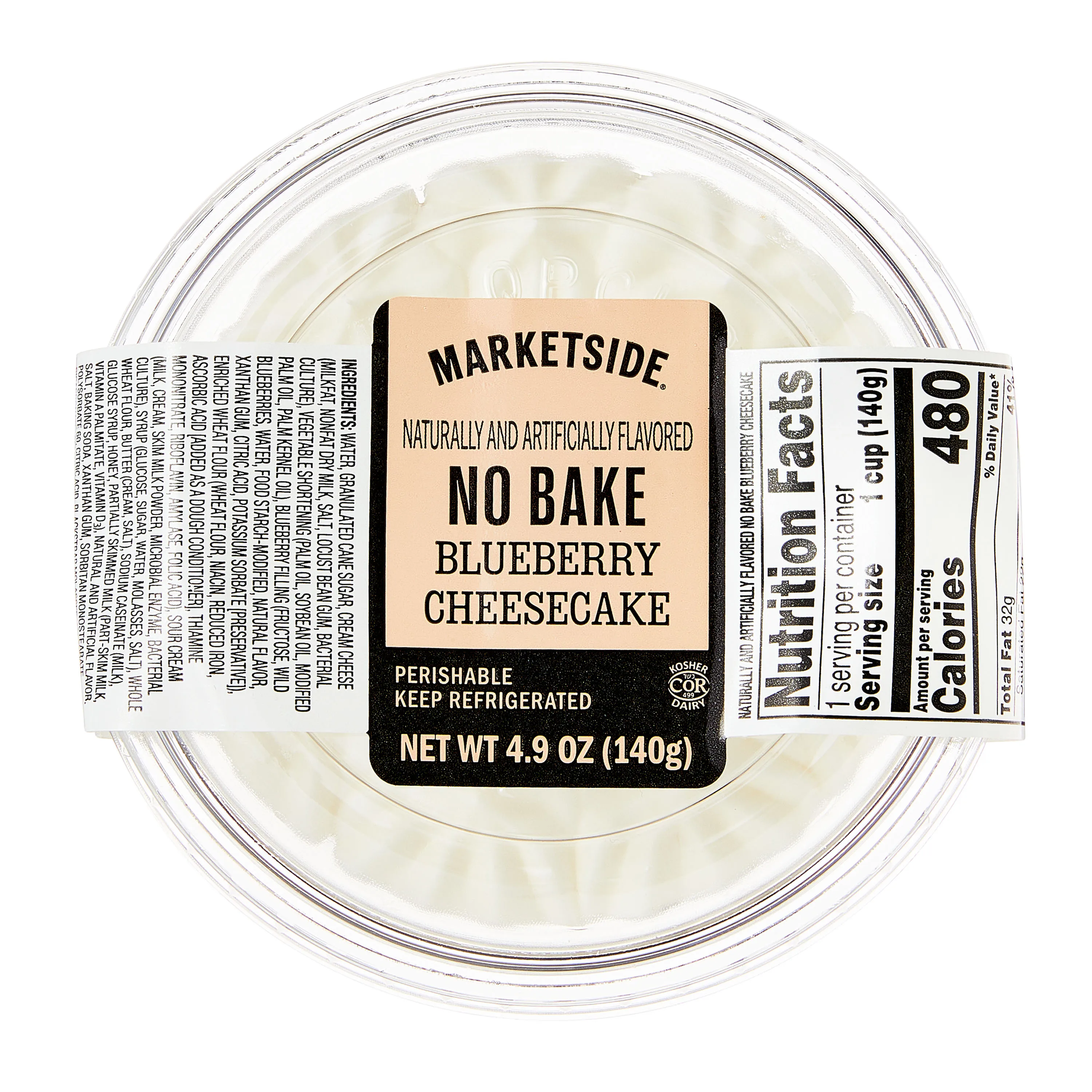Marketside No Bake Blueberry Cheesecake Parfait, 4.9 oz, Refrigerated, Thawed