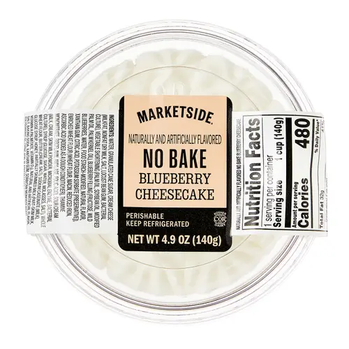 Marketside No Bake Blueberry Cheesecake Parfait, 4.9 oz, Refrigerated, Thawed
