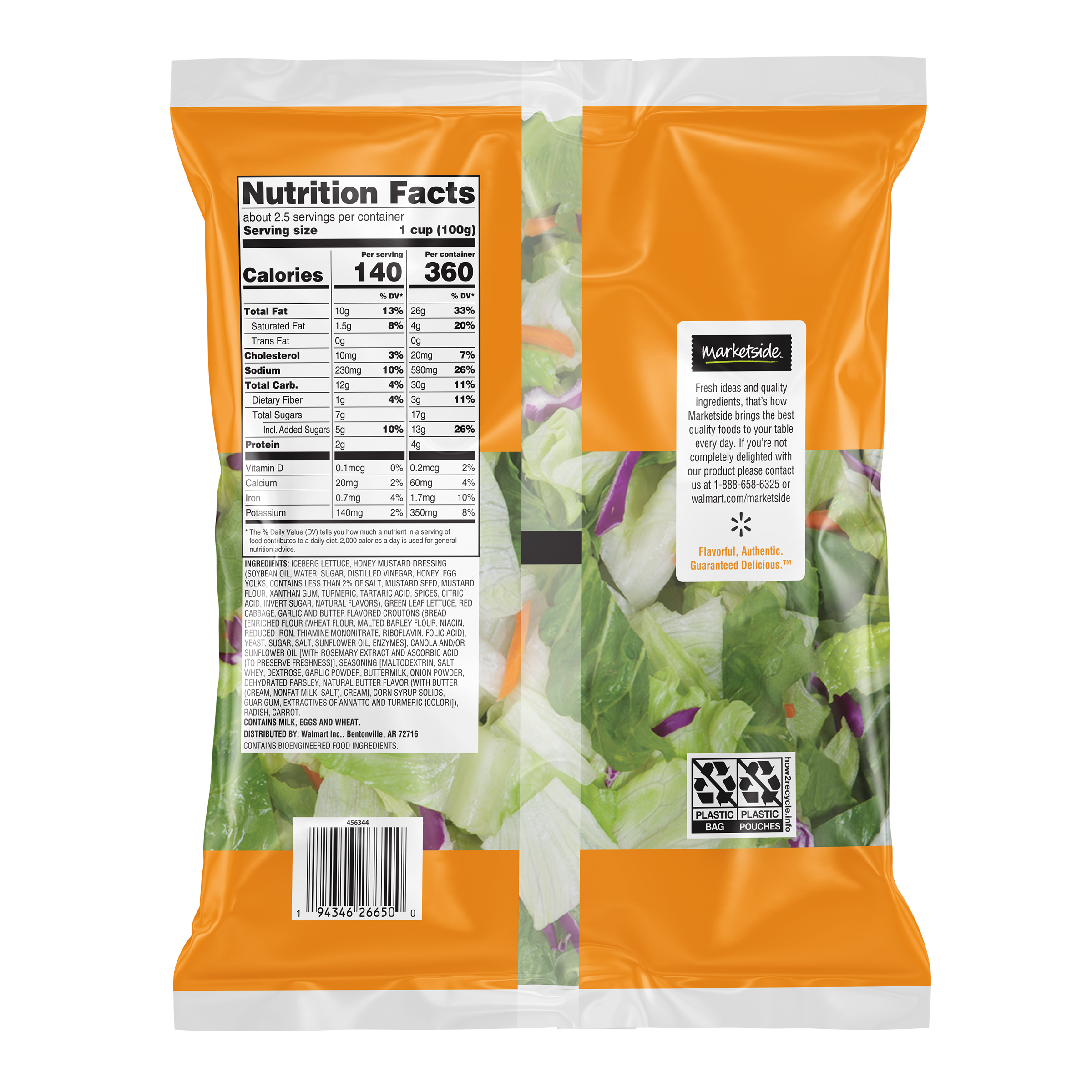 Marketside Classic Honey Mustard Salad Kit, 7 oz (Fresh) thumbnail 4