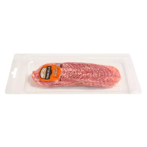Prima Della Sliced Italian Dry Salami, Plastic Tray Package, Ready to Eat Sliced Charcuterie Meat, 3 oz thumbnail 3