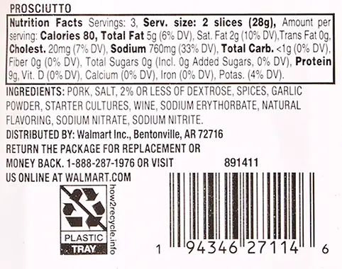 Prima Della Sliced Prosciutto, 3oz Plastic Tray Package, Ready to Eat Sliced Charcuterie Meat thumbnail 4