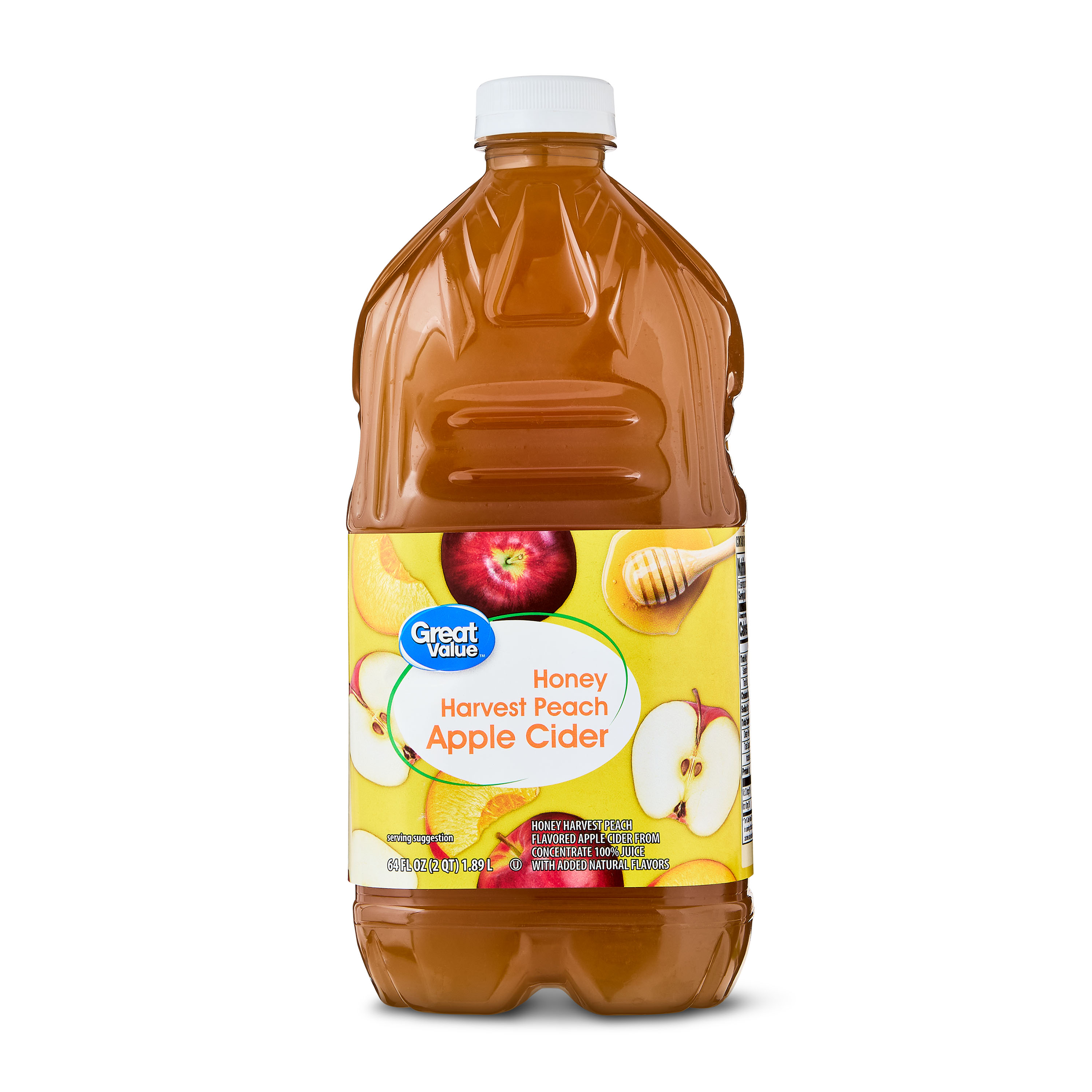Great Value Honey Harvest Peach Apple Cider, 64 fl oz