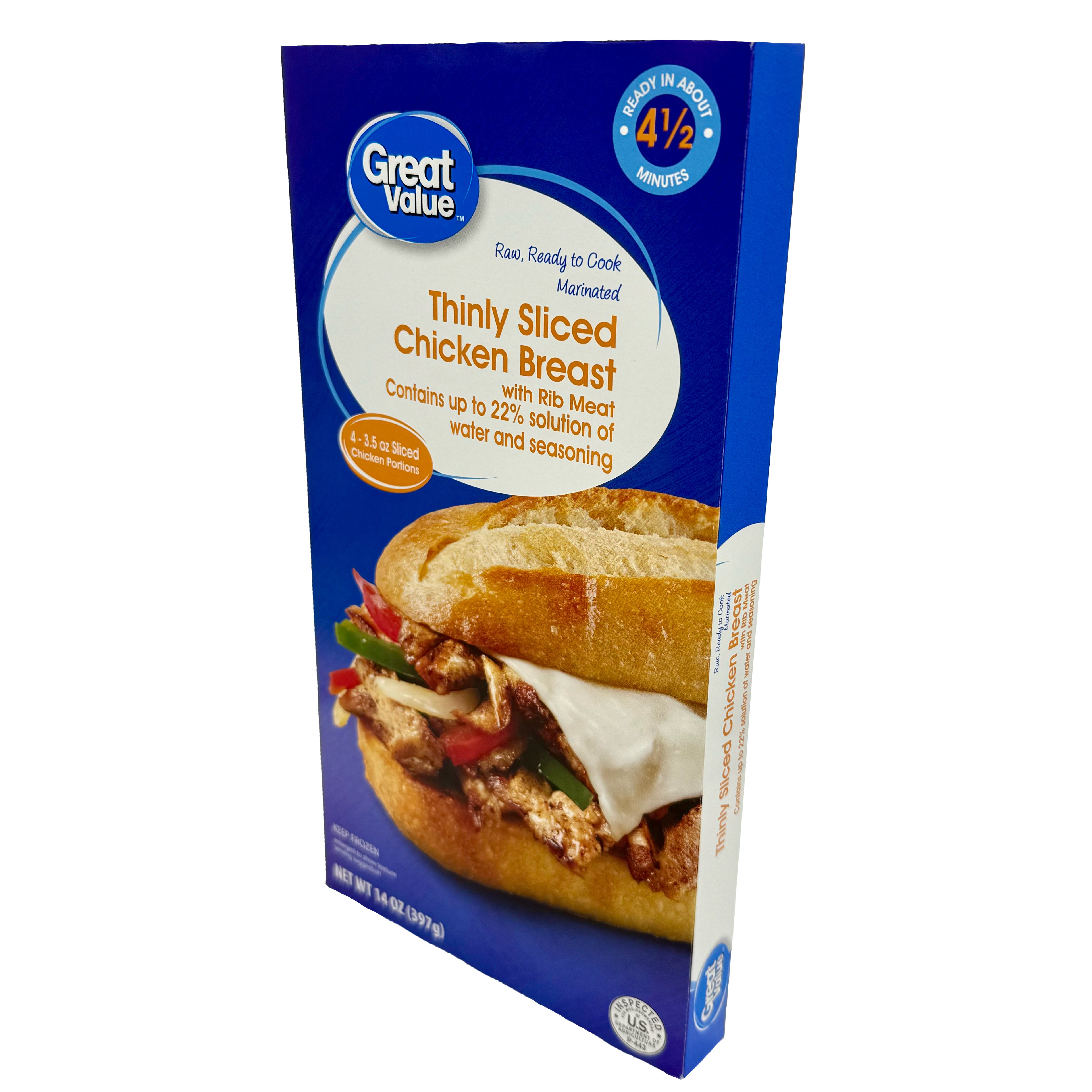 Great Value Seasoned, Thinly Sliced Chicken, 14 oz thumbnail 3