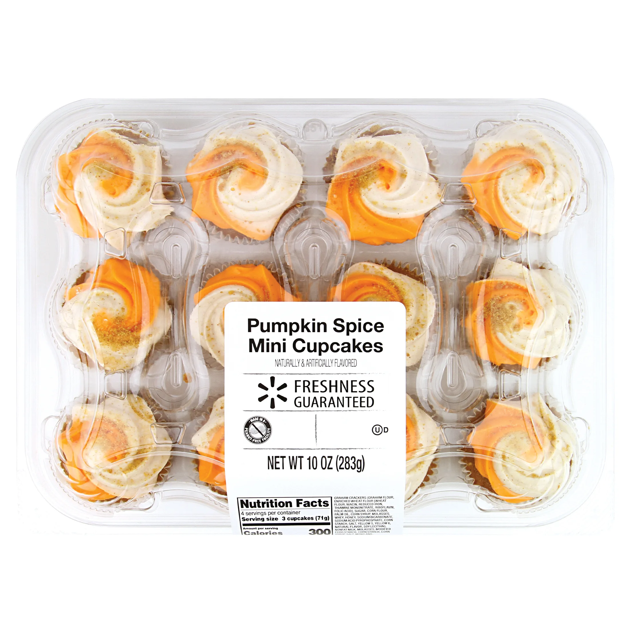 Freshness Guaranteed Pumpkin Spice Mini Cupcakes, 10 oz, 12 Count