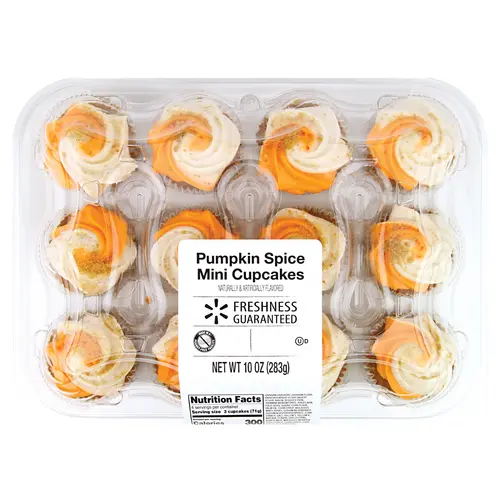 Freshness Guaranteed Pumpkin Spice Mini Cupcakes, 10 oz, 12 Count