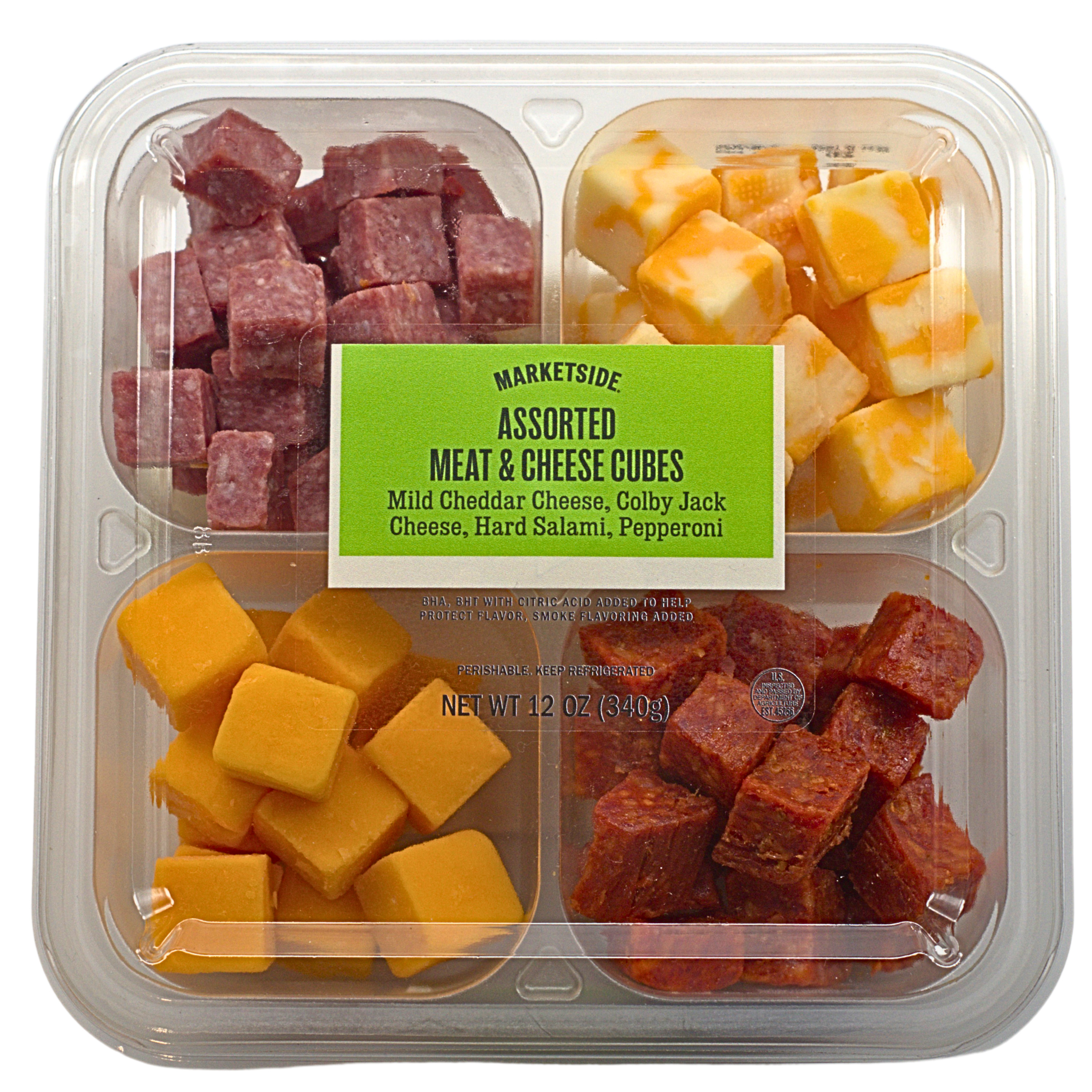 Marketside Assorted Cubed Meat & Cheese Tray, 12oz (Cubed, Refrigerated)