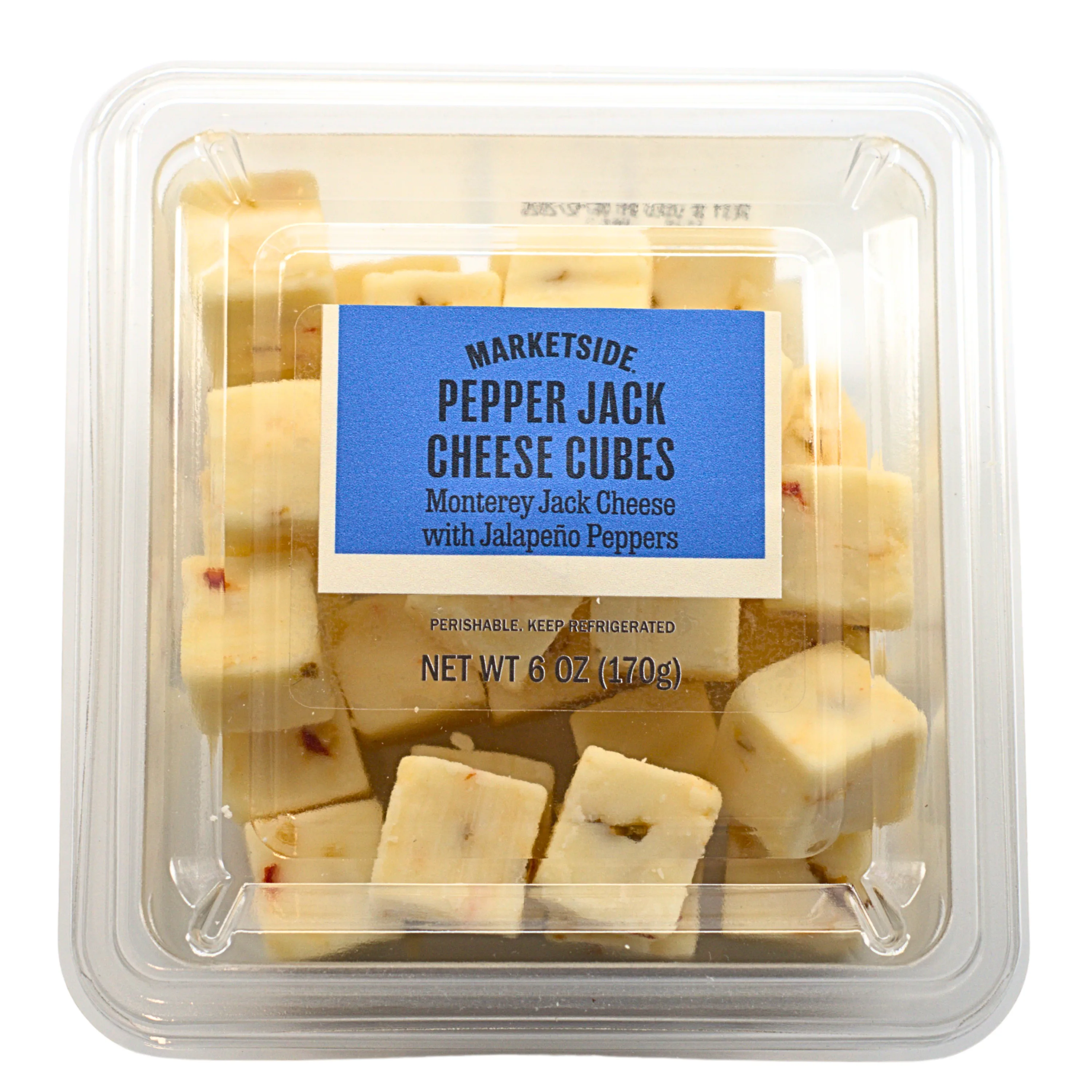 Marketside Cubed Pepper Jack Cheese Cup, 6oz (Fresh, Plastic Cup)